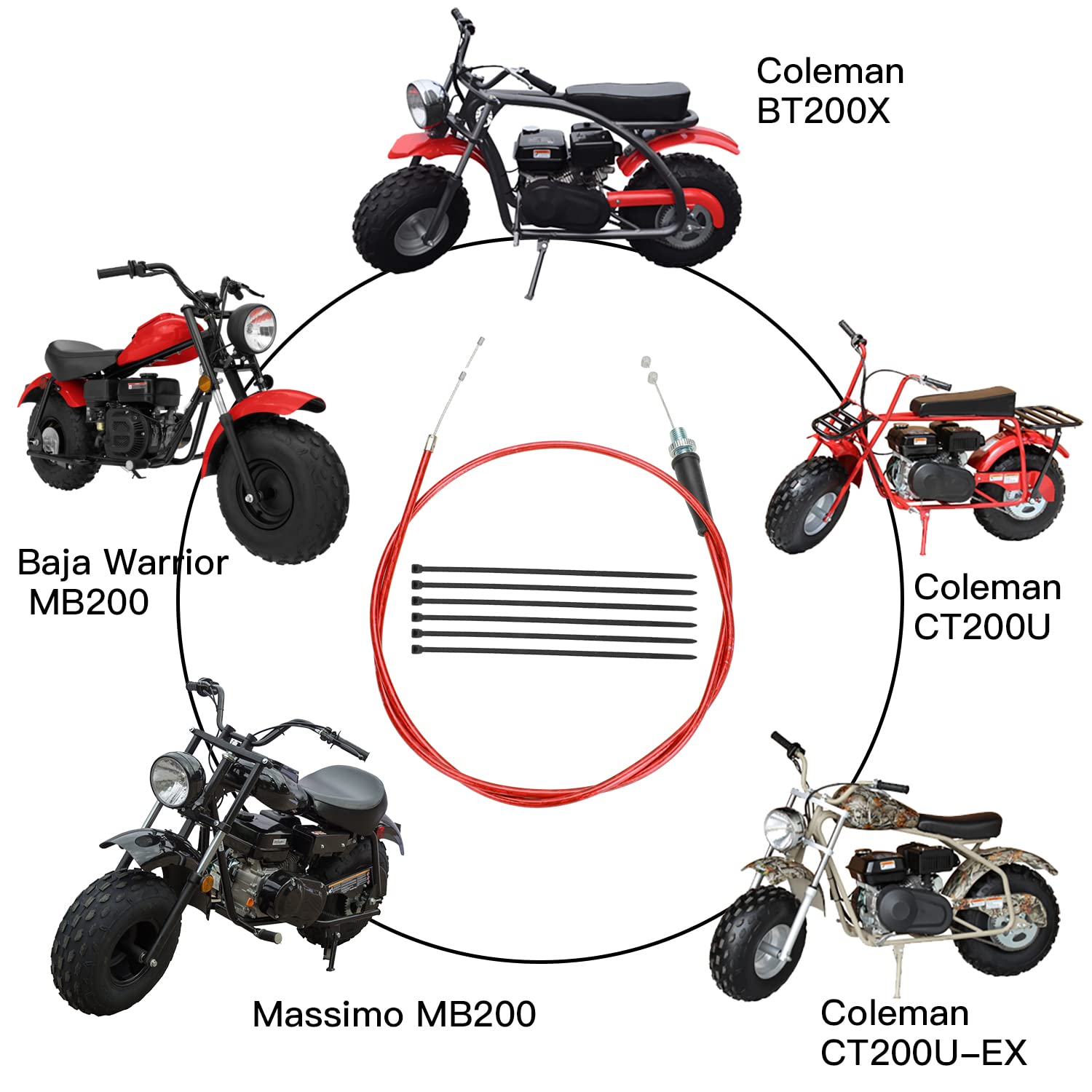 Yoxufa 50 Inch Throttle Cable For Predator 79Cc 97Cc 196Cc 212Cc 2.5Hp Baja Doodle Bug Racer Db30 Warrior Heat Mb200 Coleman Ct1