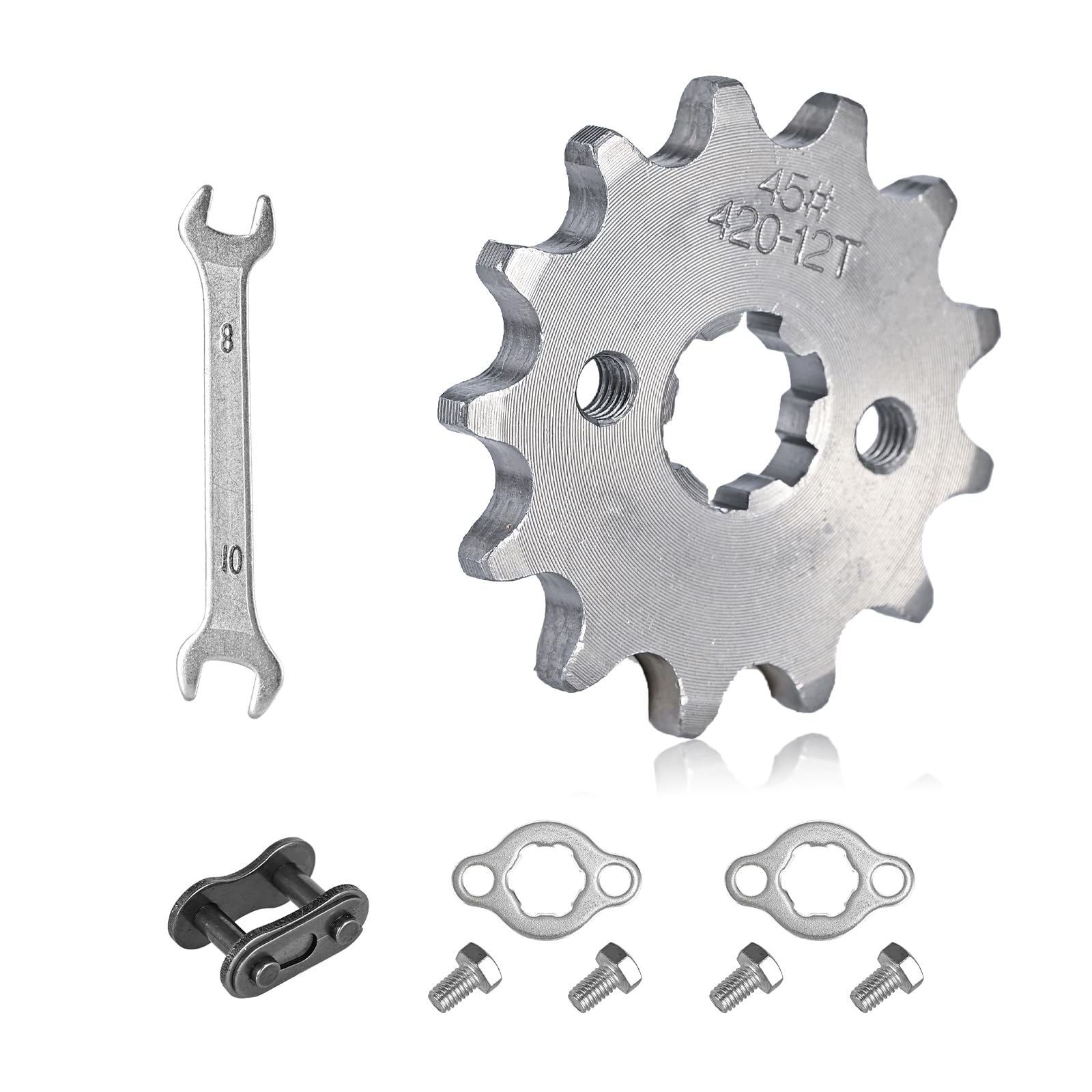420 Chain Sprocket 12T Front Sprocket 17mm for 50cc 70cc 90cc 110cc 125cc Dirt Pit Bike Mini Bike ATV 4 Wheeler Moped Go Kart Sp