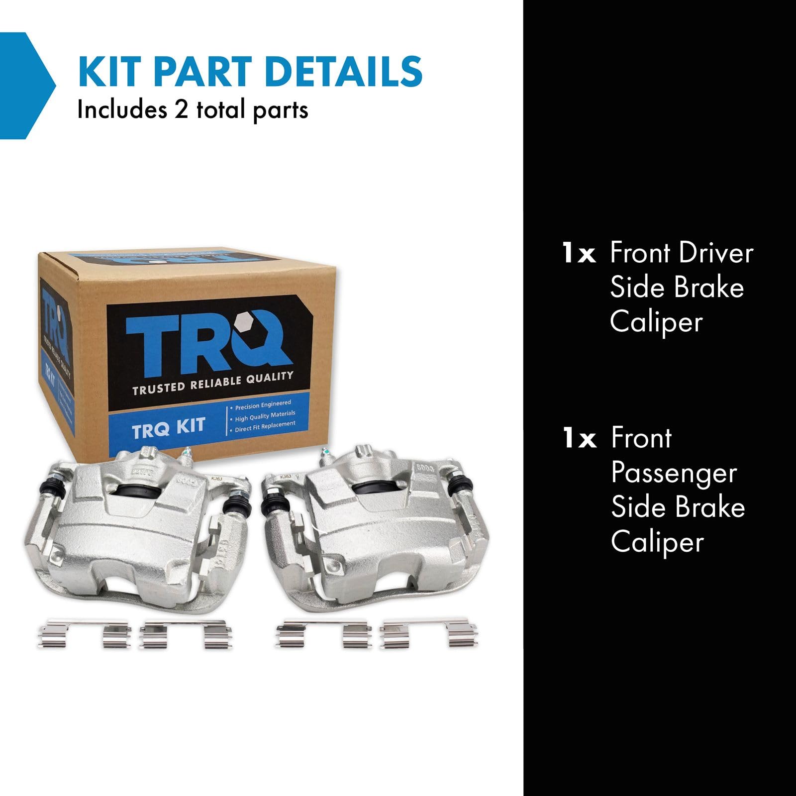 Trq Front Brake Caliper Set Compatible With 2013-2017 Buick Encore 2012-2017 Verano 2014-2015 Chevrolet Cruze 2015-2017 Trax 201