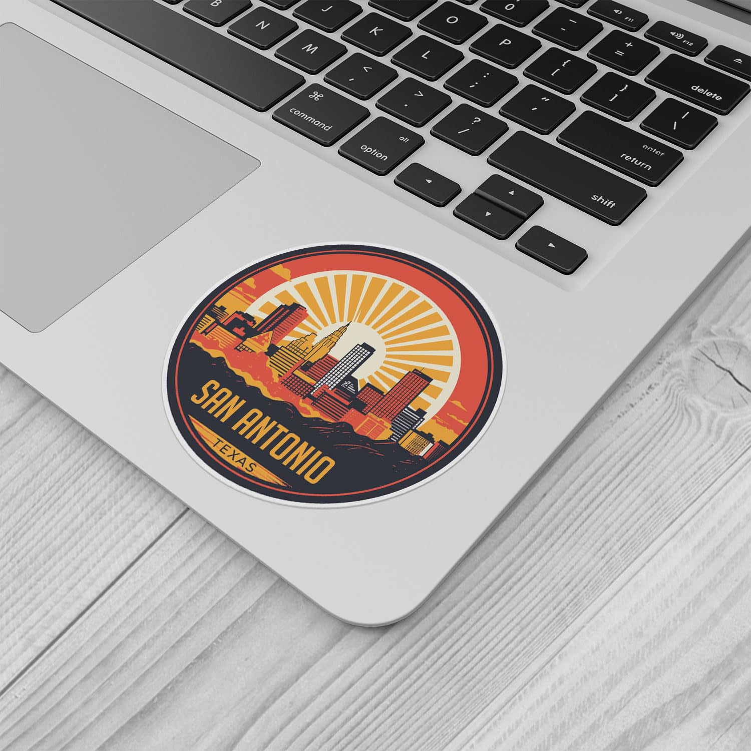 San Antonio City Sticker - Waterproof Vinyl Decal for Car Bumper, Laptop, Water Bottle, Wall, and Window, Size - 5'' Longer Side