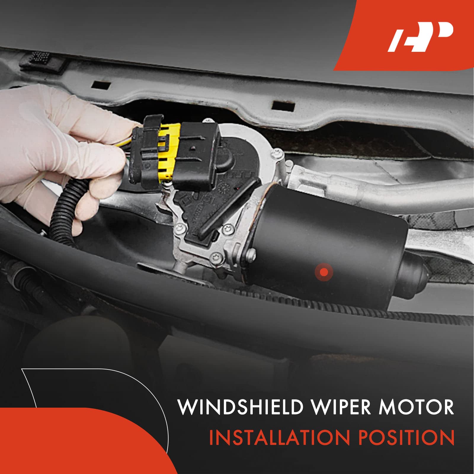 A-Premium Rear Windshield Wiper Motor for Honda Odyssey 2005-2010, 4-Pin, Model WIM006, Replacement #76710SHJA01/02