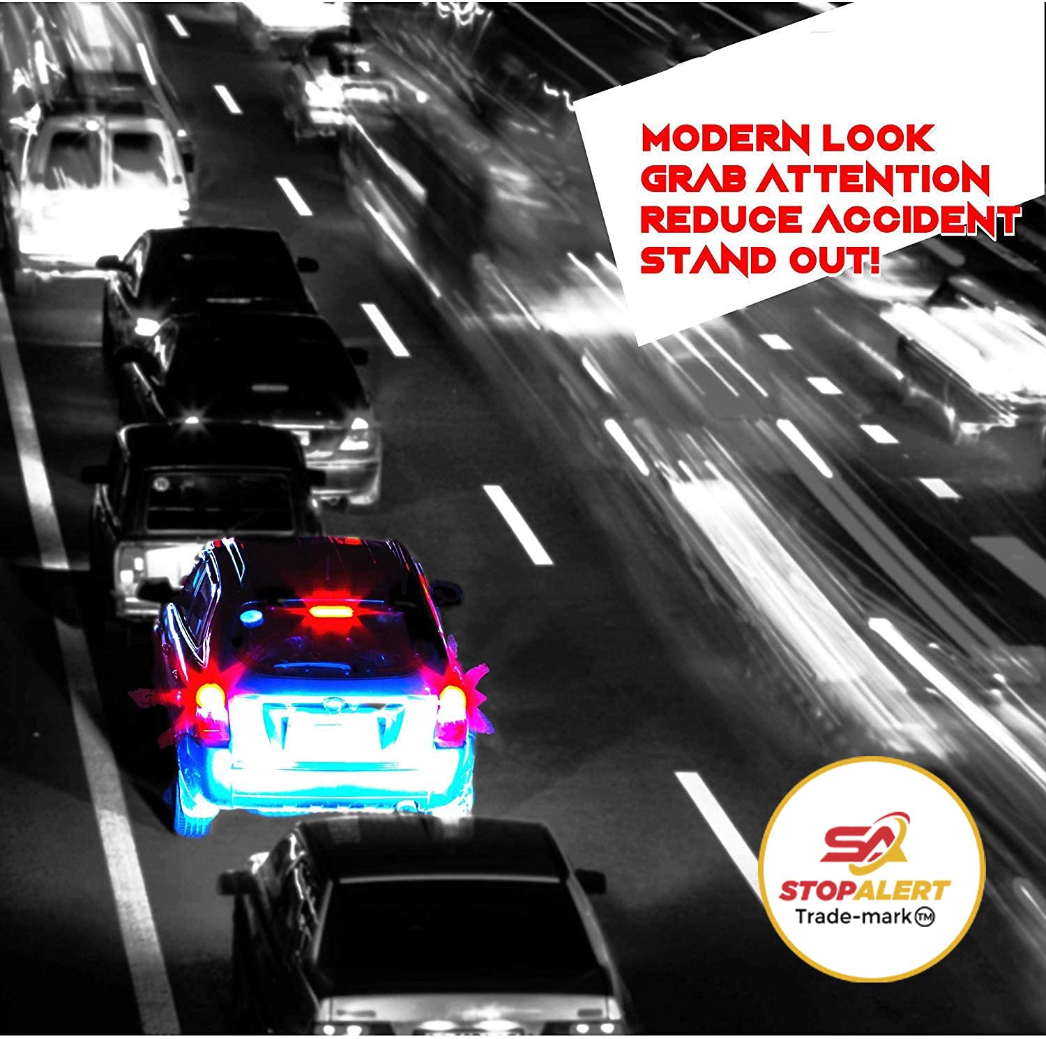 Stop-Alert Fastflash 60 Watts Brake Flasher Tail & Stop Light Strobe 50X Fastest Preprogrammed 3 Blink Pattern Sequence - Led &