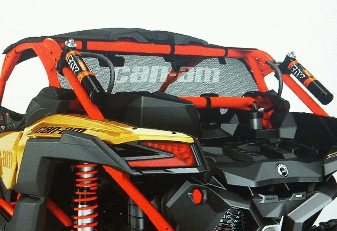 CAN AM Maverick X3 Rear Wind Screen - OEM NEW, Black, Plastic Material