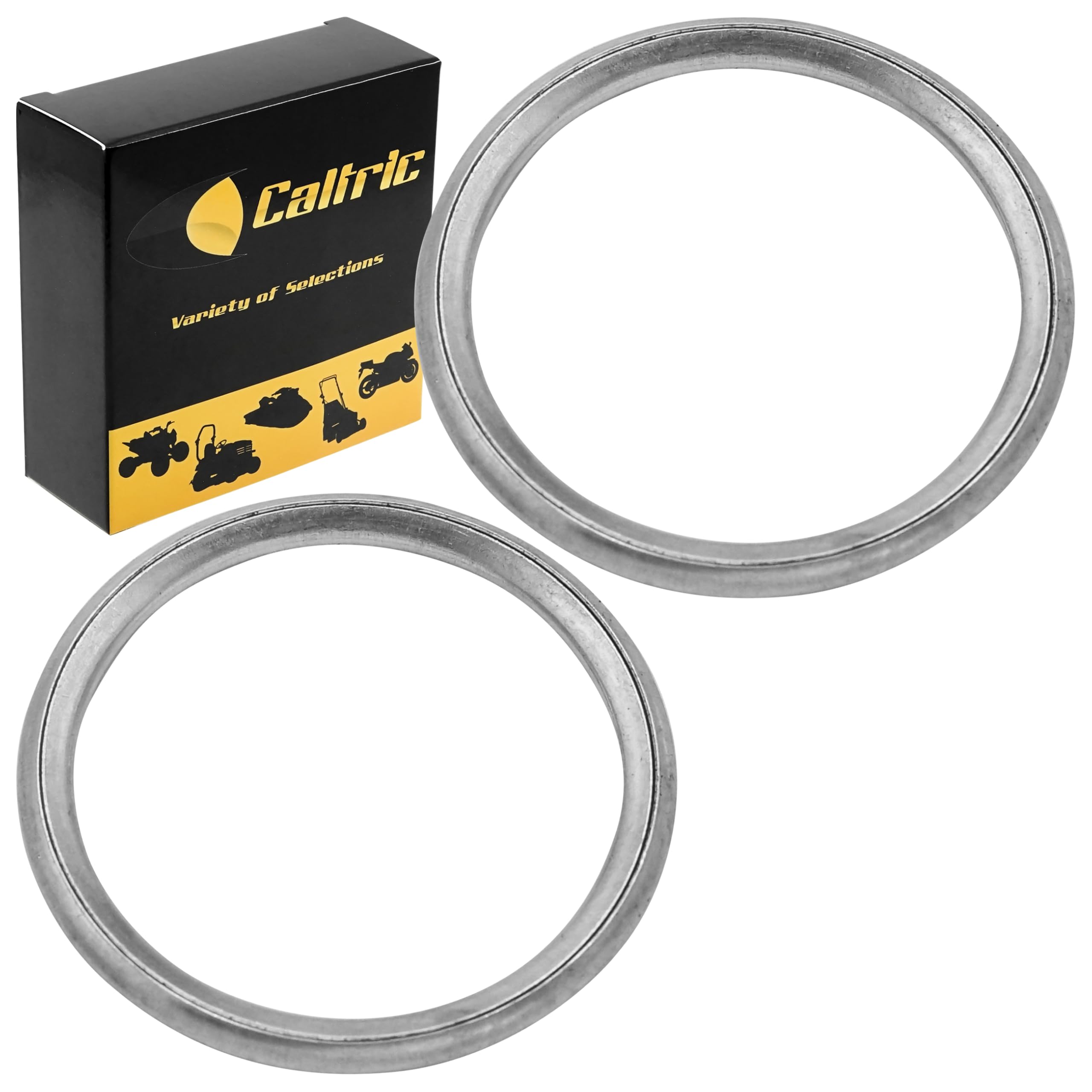 Caltric 2 Muffler Pipe Gaskets Compatible with Kawasaki Vn900 Vulcan 900 Classic Lt 2006-2016