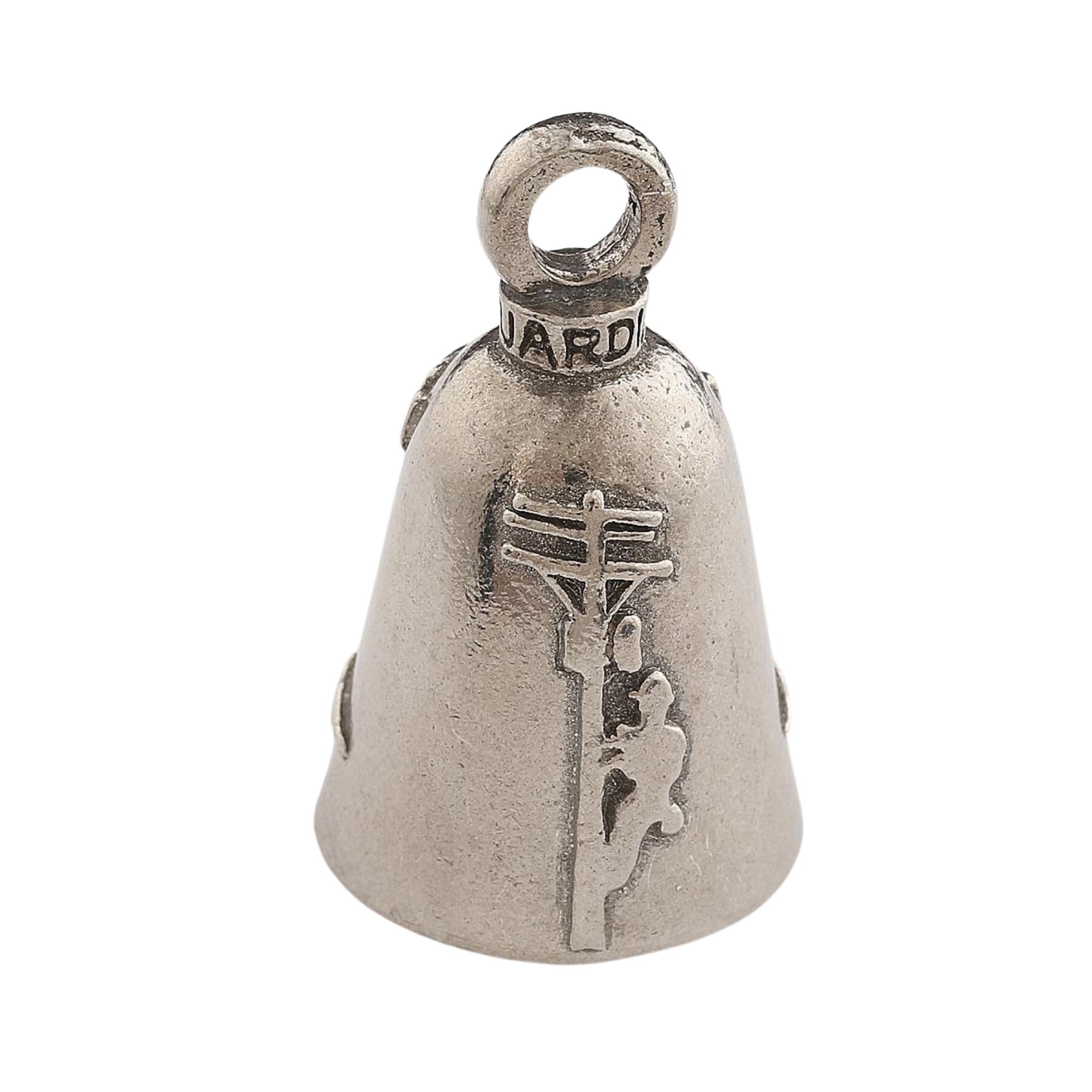 Guardian Bell Lineman Good Luck Bell W/Keyring & Black Velvet Gift Bag | Motorcycle Bell | Lead-Free Pewter | Good Luck Gift To