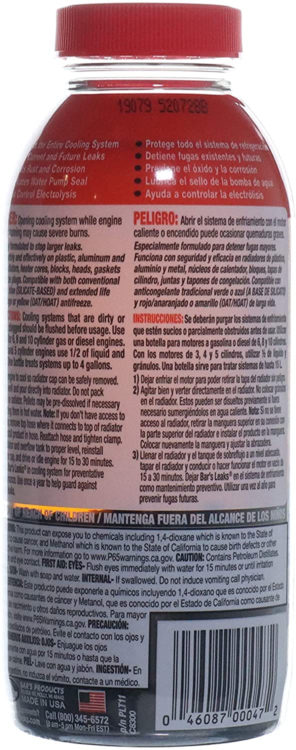 Bar's Leaks Pelletized Radiator Stop Leak, 11 oz, 4 Pack, Model PLT11-4PK