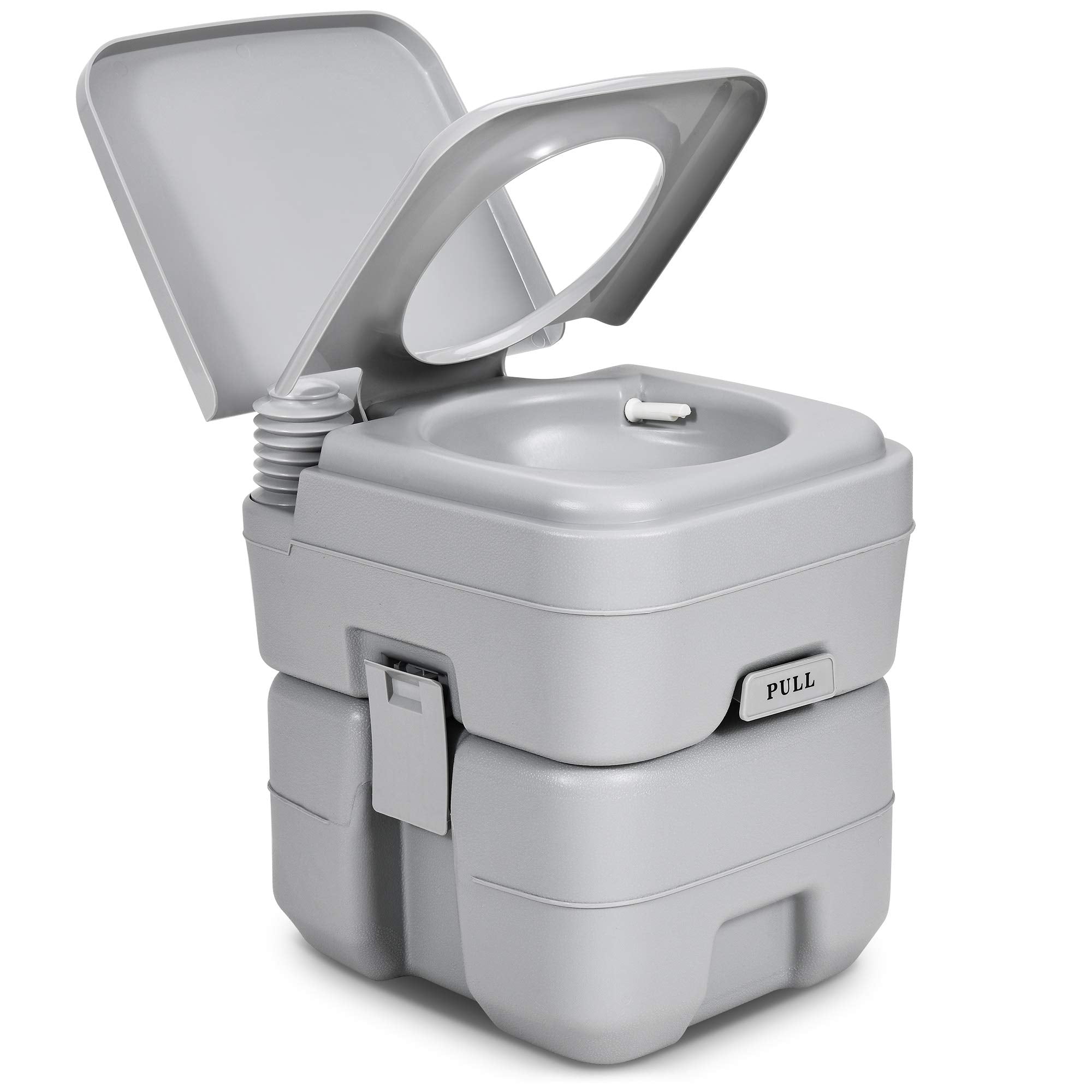 Yitahome Portable Toilet Travel Rv Potty, 5.3 Gallon Detachable Waste Tank For Effortless Cleaning, Press Flush Pump, For Campin