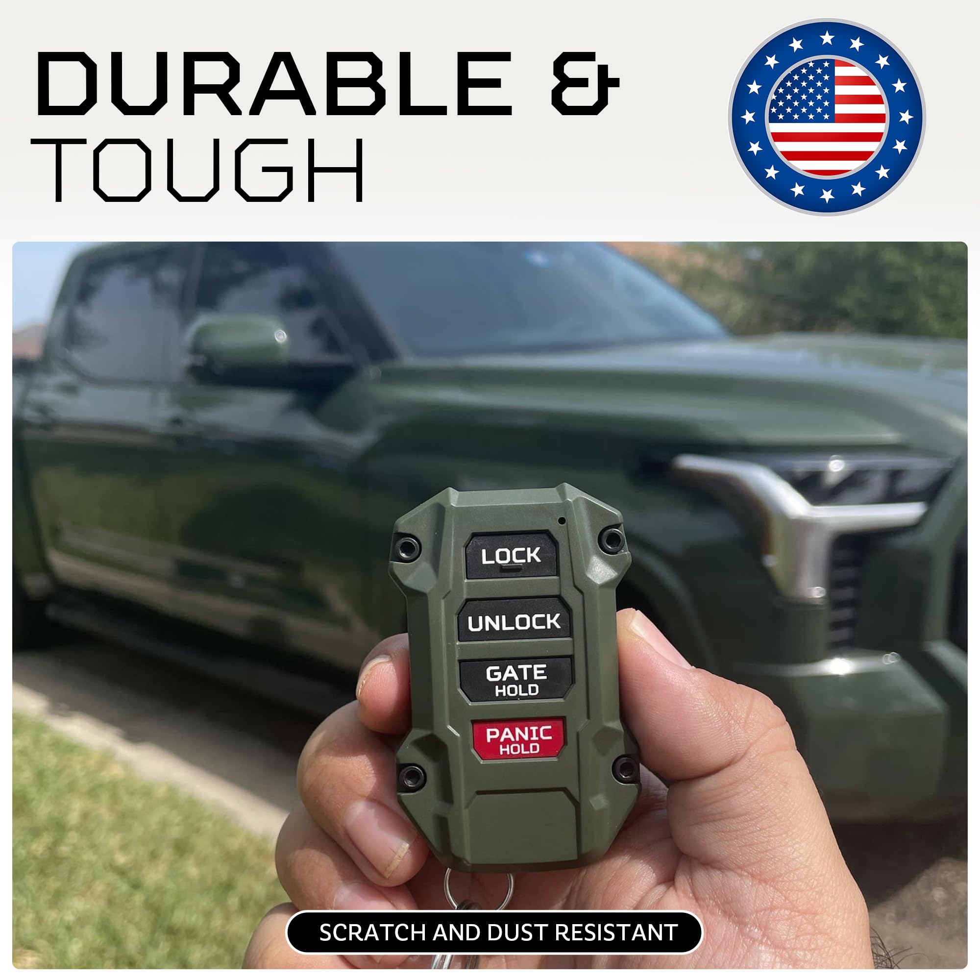 Ajt Design Replacement Keyfob Compatible With Toyota Tacoma (2024+), Tundra (2022+) & Sequoia (2023+) | Custom Made In Usa - Arm