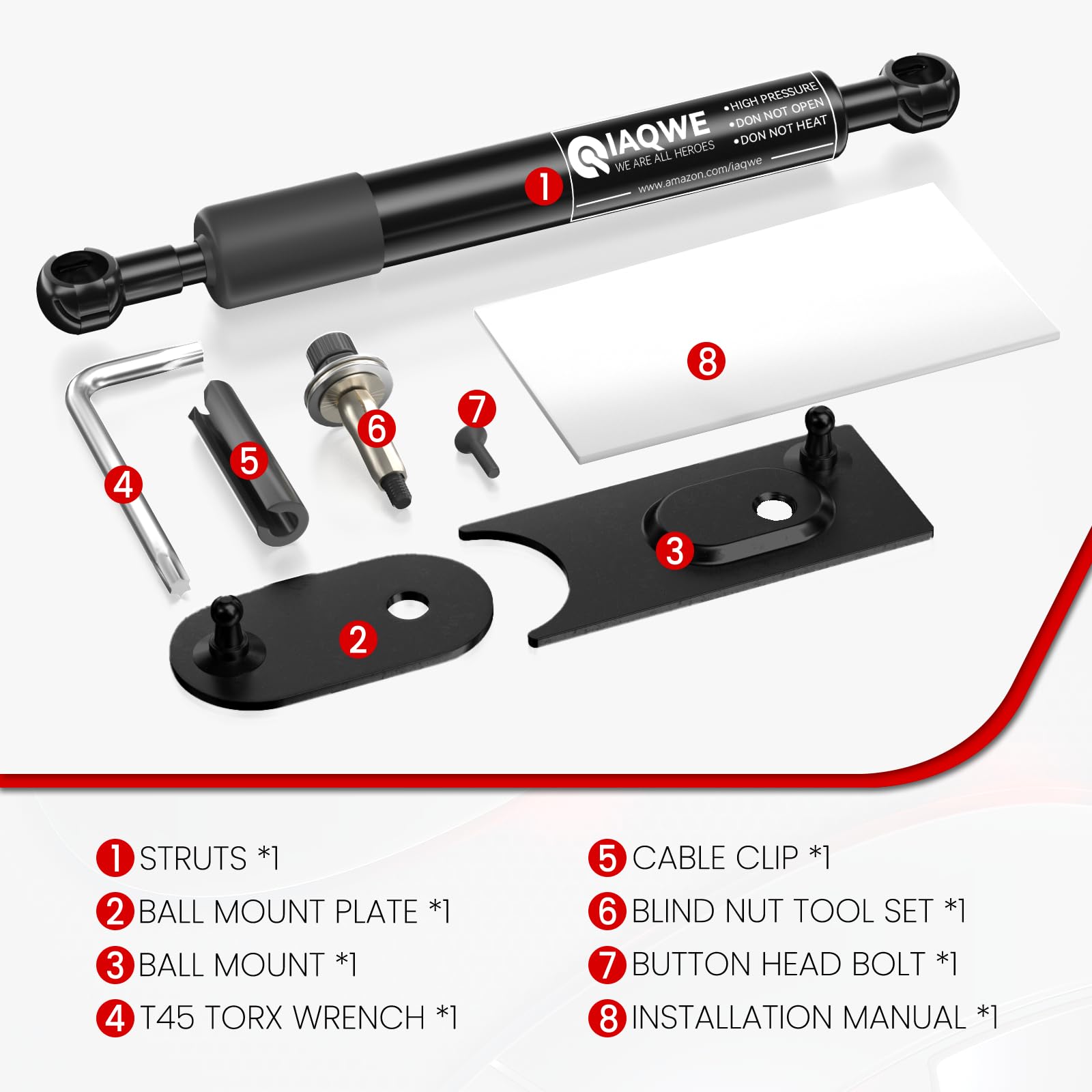 Truck Tailgate Assist 43301 Compatible With 2009-2018 Dodge Ram 1500, 2010-2024 Dodge Ram 2500/3500, 2019-2024 Dodge Ram 1500 Cl