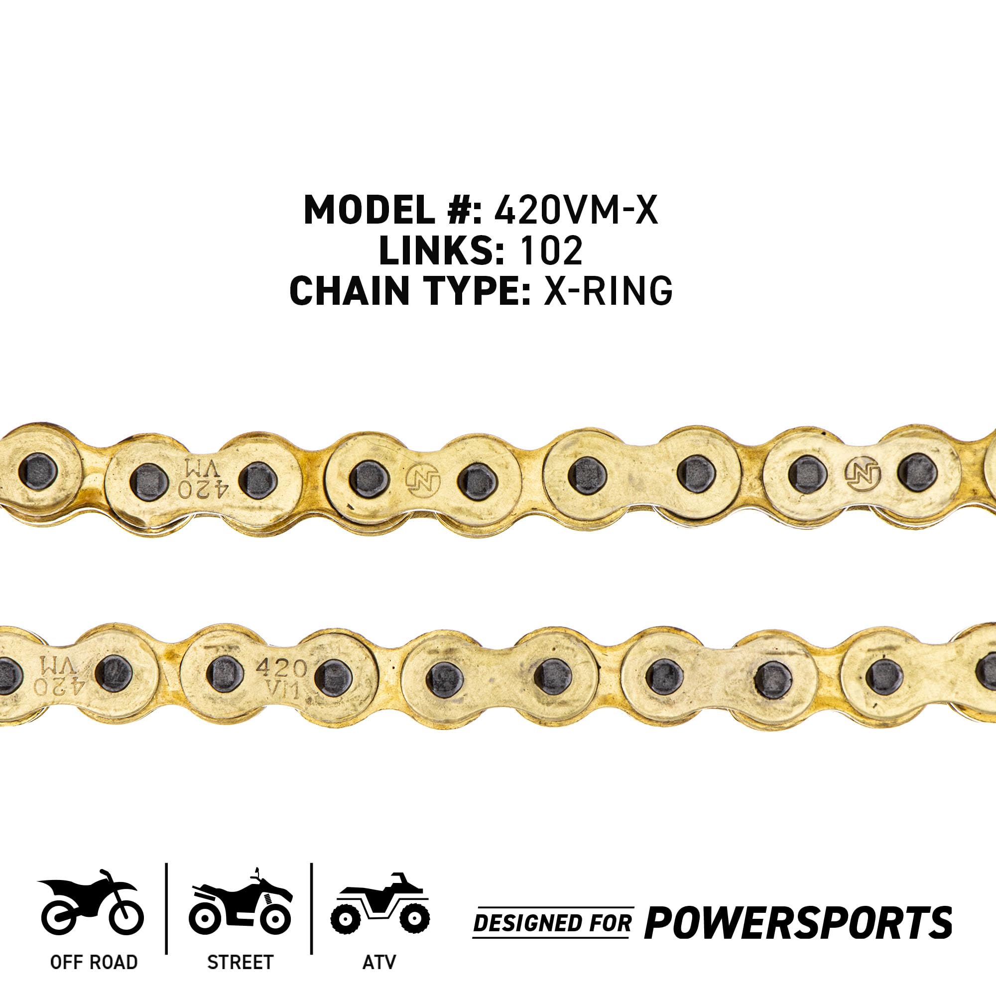 Niche Gold 420 X-Ring Chain 102 Links With Connecting Master Link