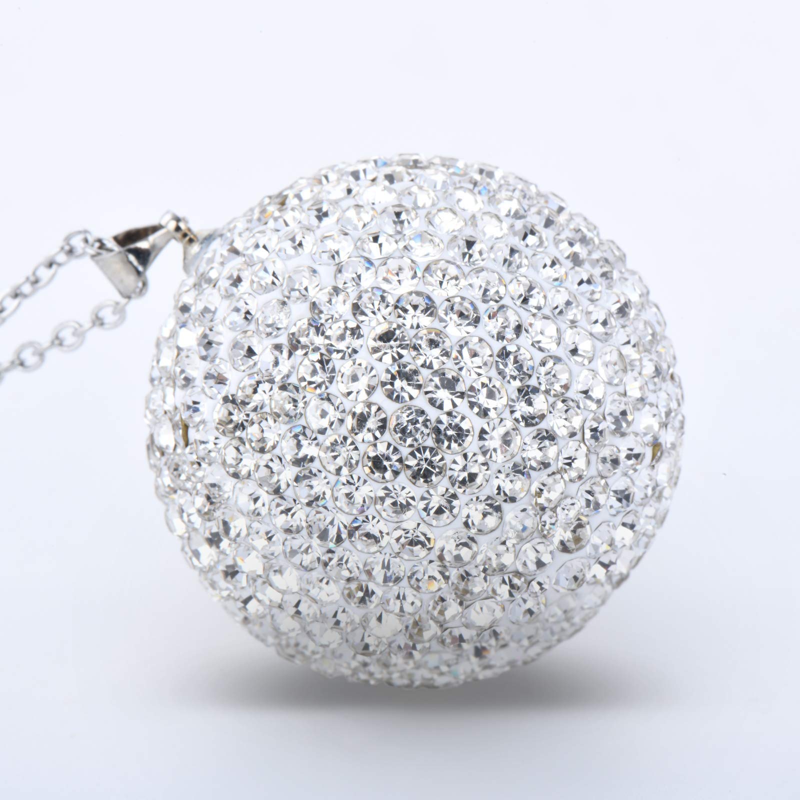 Bling Crystal Ball Car Rear View Mirror, Rhinestone Home Decor Ornament, Crystal Sun Catcher Glam Decoration Charm New Year'S Present