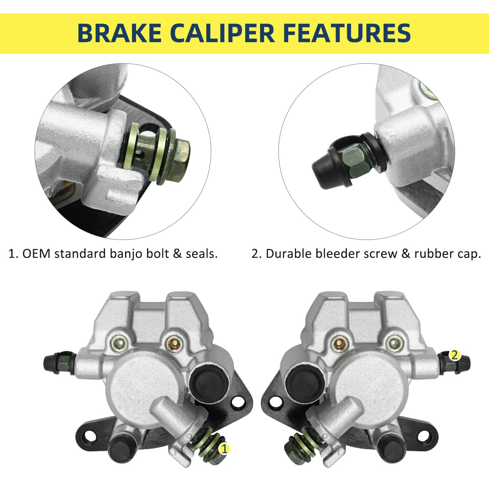 M Mati Front Left Right Brake Calipers For Suzuki Eiger 400 500 Ozark 250 Quadsport 250 400 Vinson 500 Lta 400 500 Ltf 250 400 L