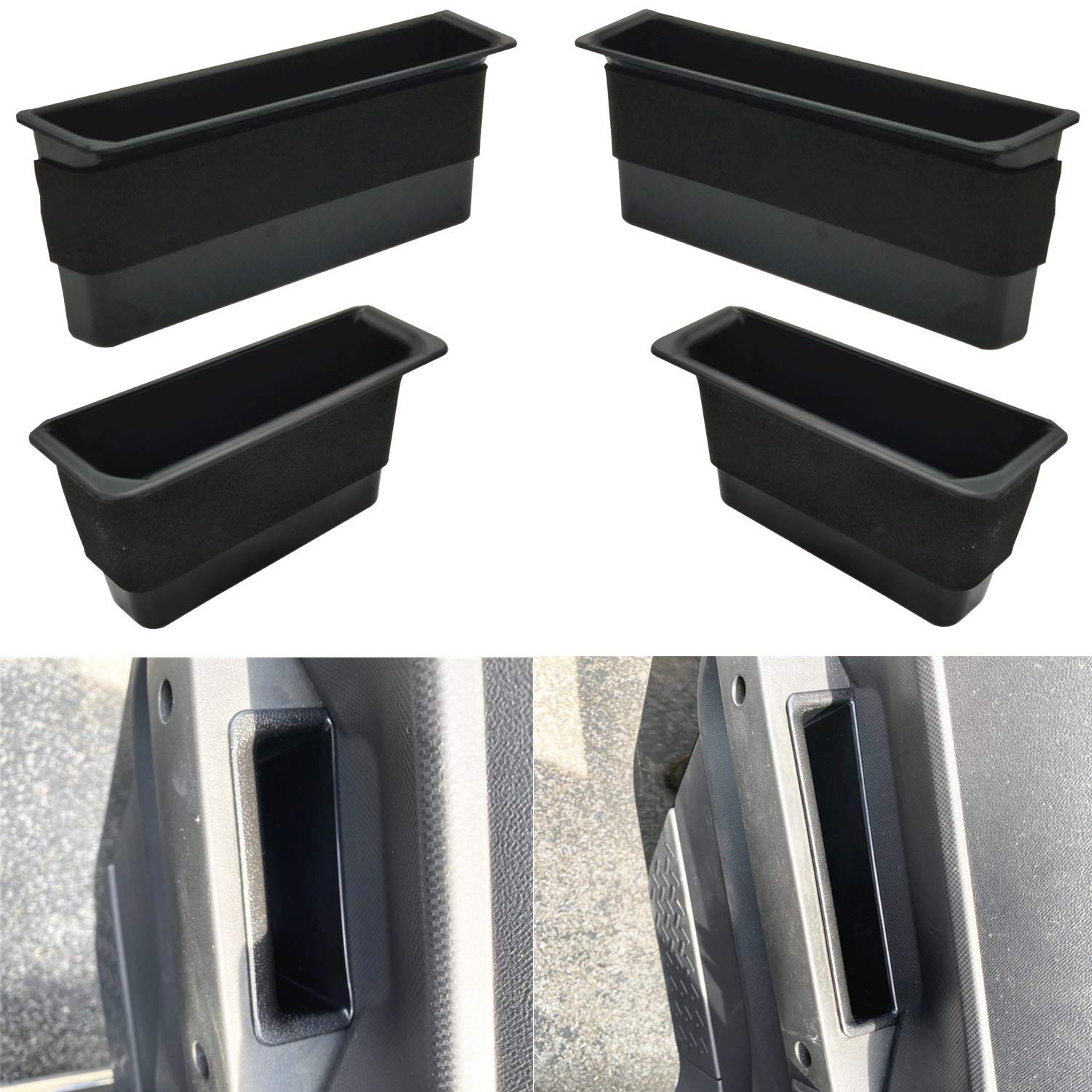 Jojomark Compatible With Jeep Wrangler Jk Jku 2007-2010 2-Door/4-Door Door Grab Handle Storage Box Organizer Tray Accessories