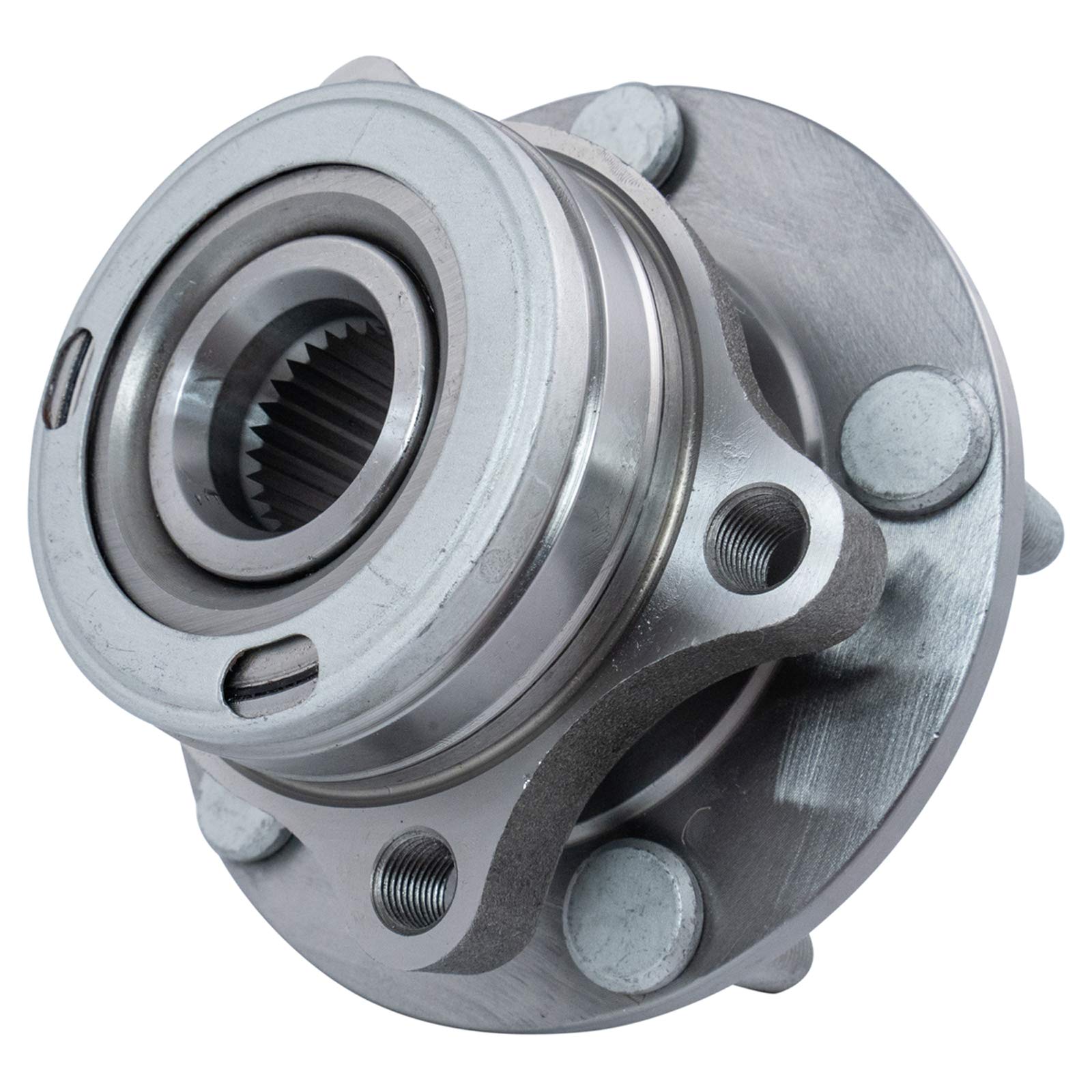 TRQ Front Wheel Hub Bearings Assembly Set for 2004-2006 INFINITI G35, Alloy Steel, Driver & Passenger Side, Model BHA51479