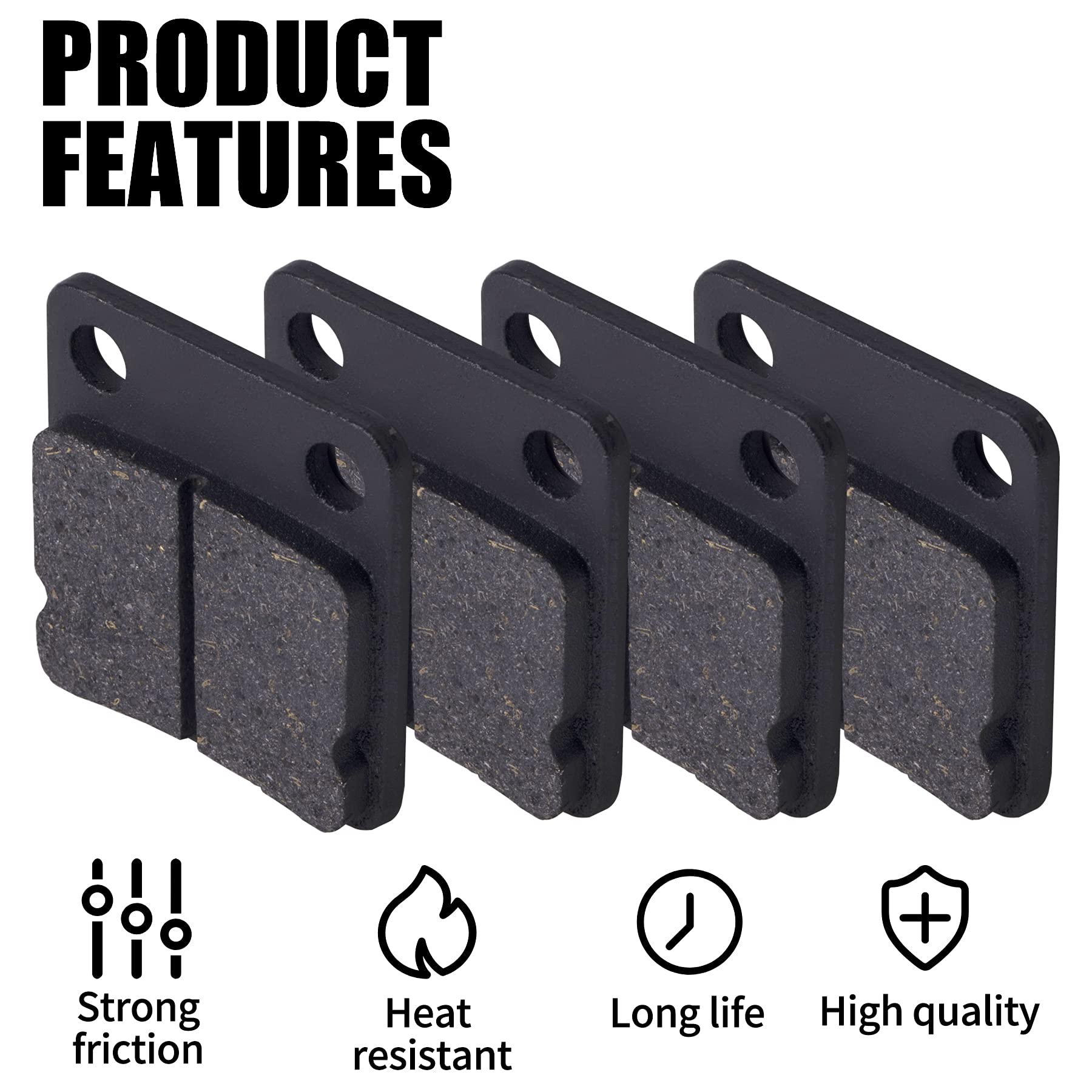 Mwmnun Rear Disc Brake Shoes Pads, Atv Go Kart Disc Brake Pad Shoes Compatible With Atv Quad Dirt Pit Bike Go Kart Dune Buggy 50