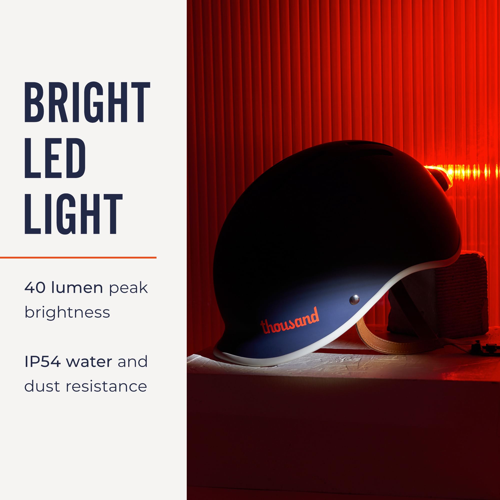Thousand Magnetic Helmet Light - Stealth Black Acrylic Light for Heritage 2.0 Helmet