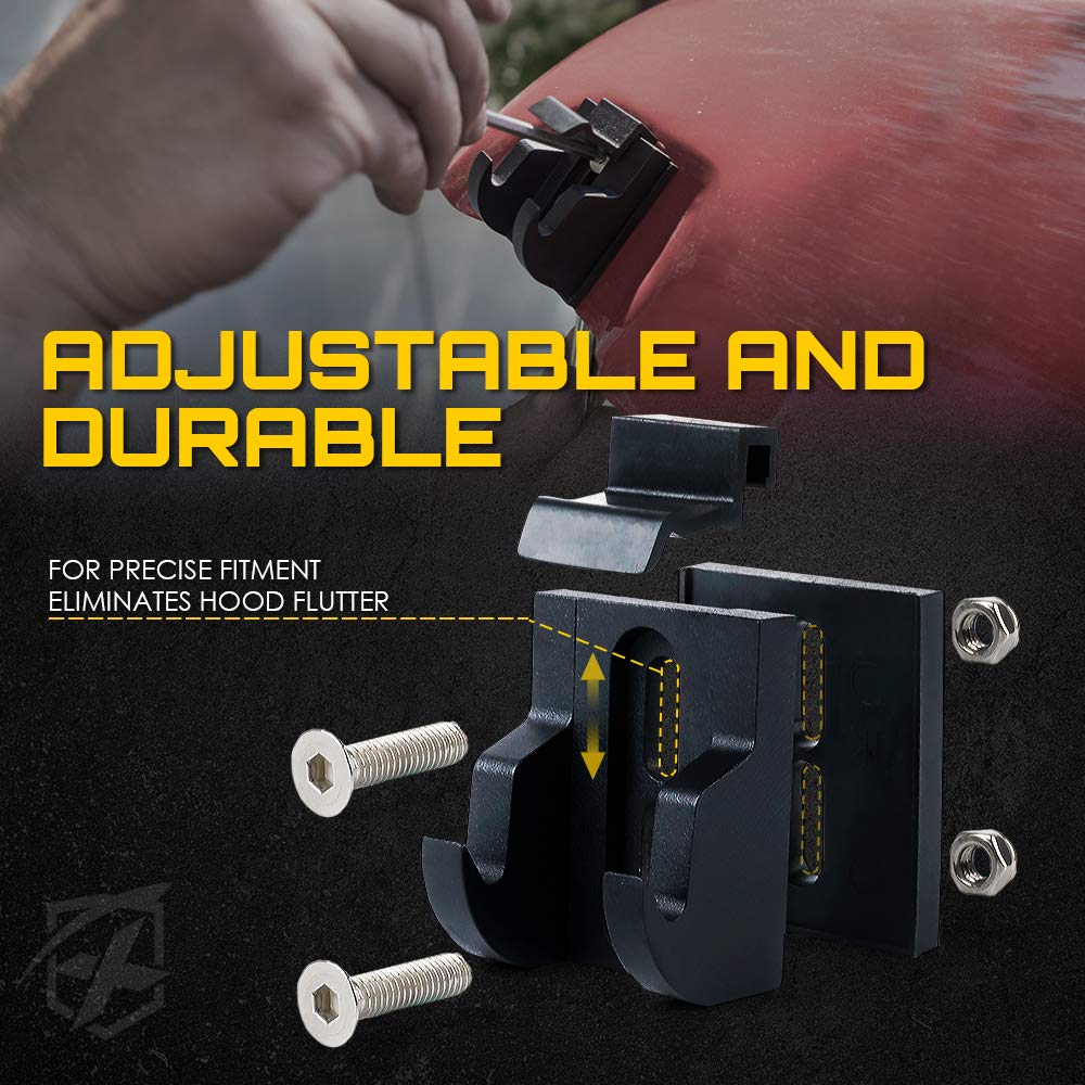 Xprite Aluminum Hood Latches Catch Kit Compatible With 2007-2018 Jeep Wrangler Jk Jku & 2018-2025 Jeep Wrangler Jl Jlu & 2020+ G