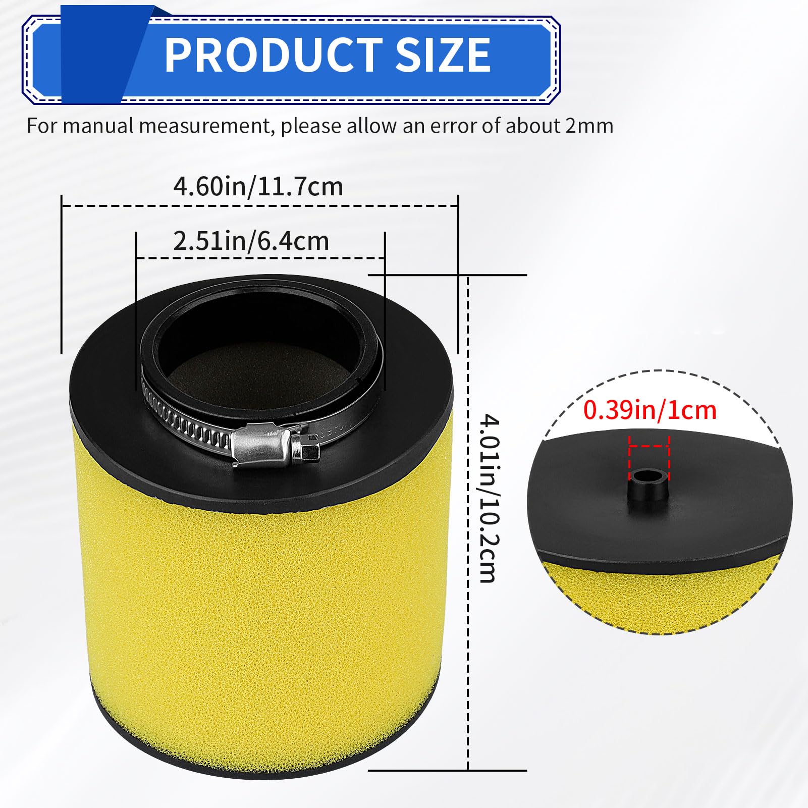 SOLLON Air Filter for Honda TRX250EX, Recon 250 TRX250, Durable Material