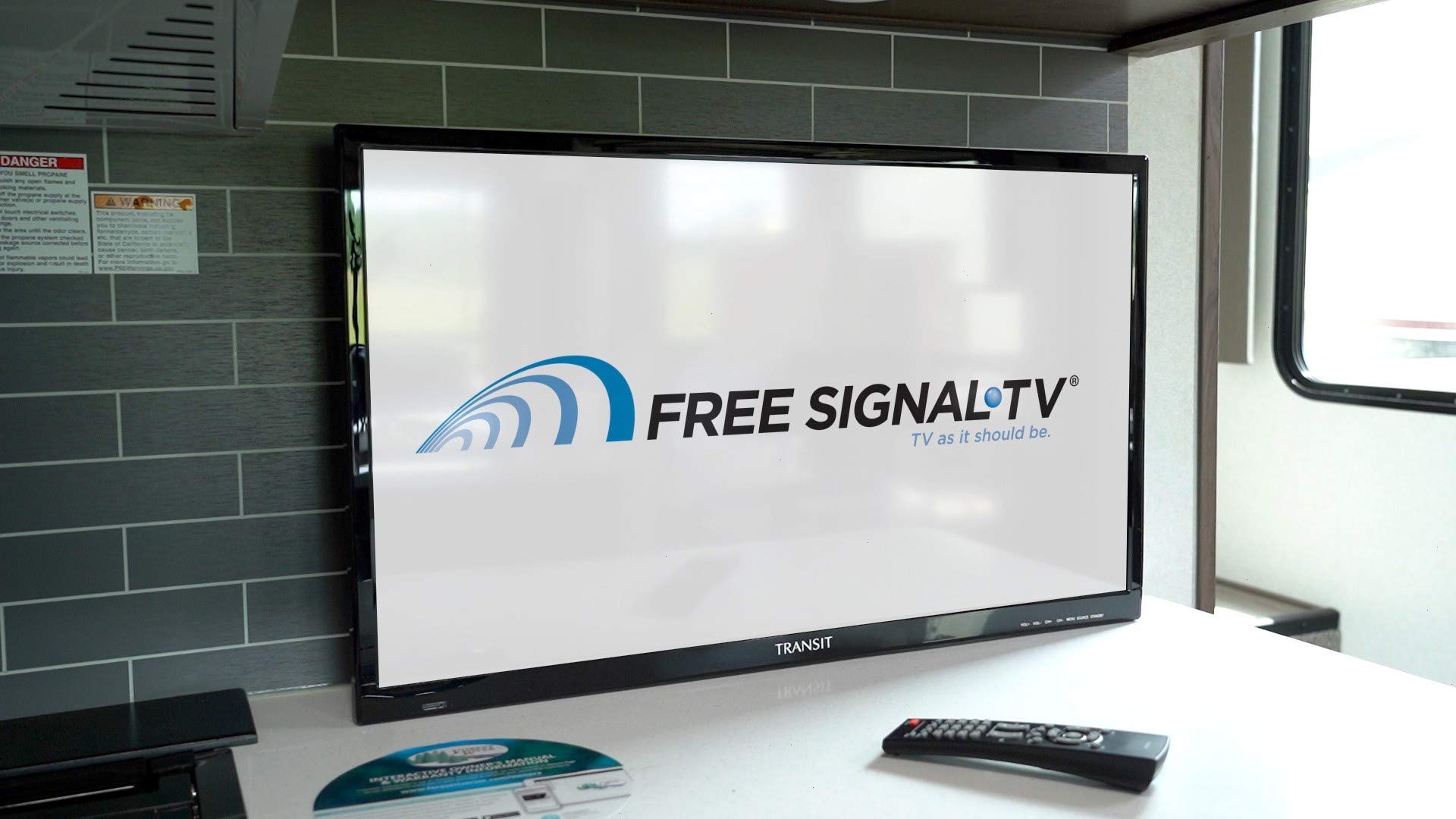 Free Signal Tv Transit 12 Volt Flat Screen Tv For Rv, 22 Inch Tv With Led Screen, Acdc Powered With Hd Resolution, Hdmi/Usb Inpu