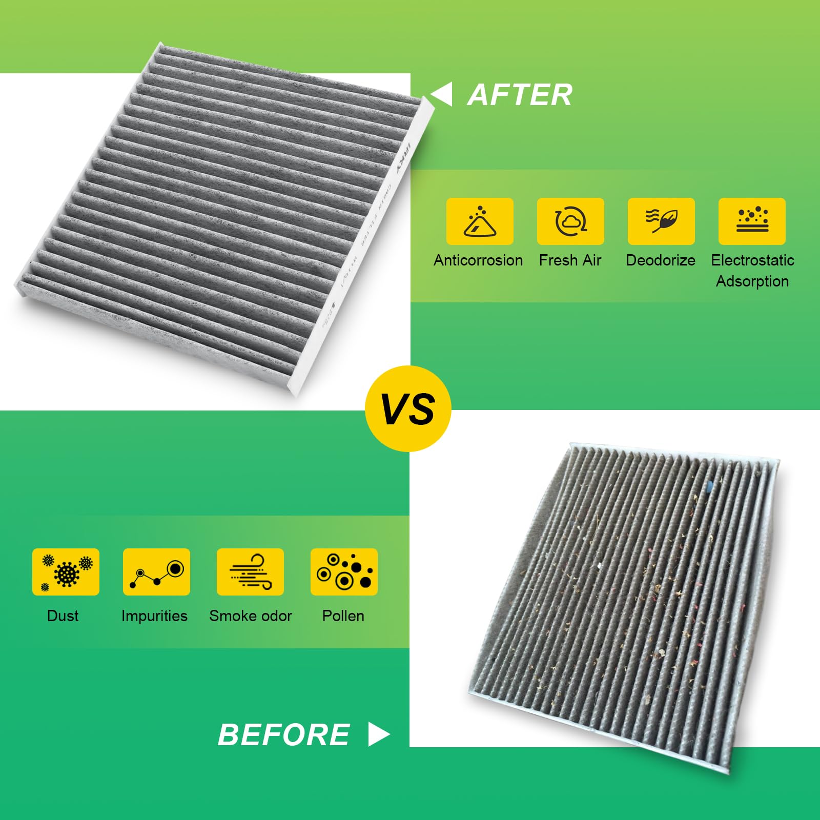 CF11671 Cabin Air Filter Replacement with Activated Carbon CP671 Compatible with RAM 1500/2500/3500 2016-2024 RAM 4500/5500 2016