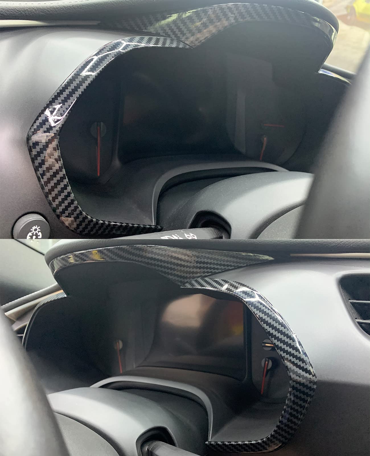 KoLeddy Carbon Fiber Dashboard Cover Trim for 2014-2019 C7 Corvette, Model KLD-C7005-3