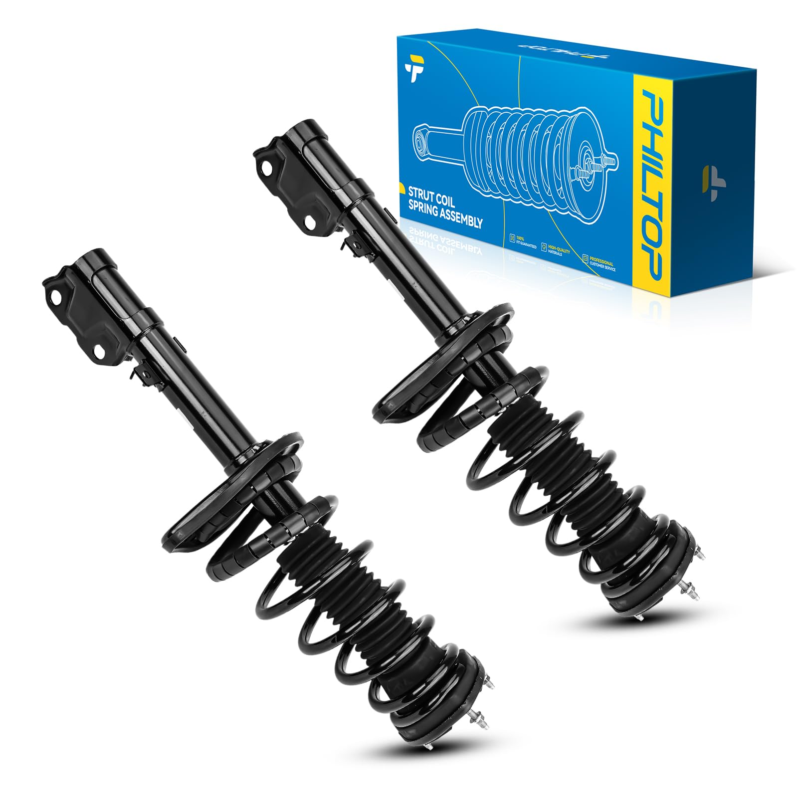 Philtop Rear Struts For Camry 2012 2013 2014 2015 2016 2017, Shock Absorber Complete Suspension 172943+172942, Struts With Coil
