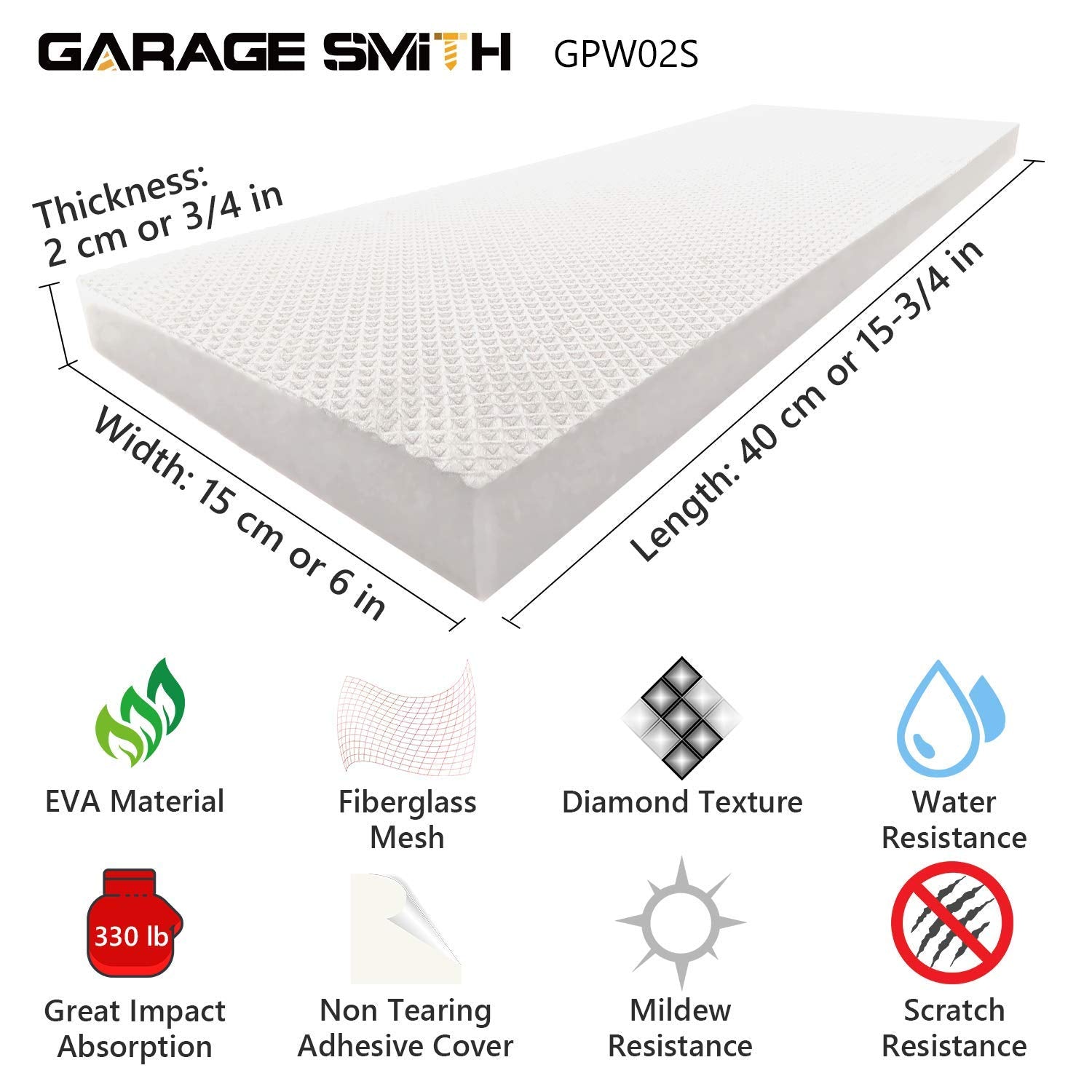 Ampulla Garage Smith Garage Wall Protector Car Door Protectors, Designed In Germany (4-Pack White)