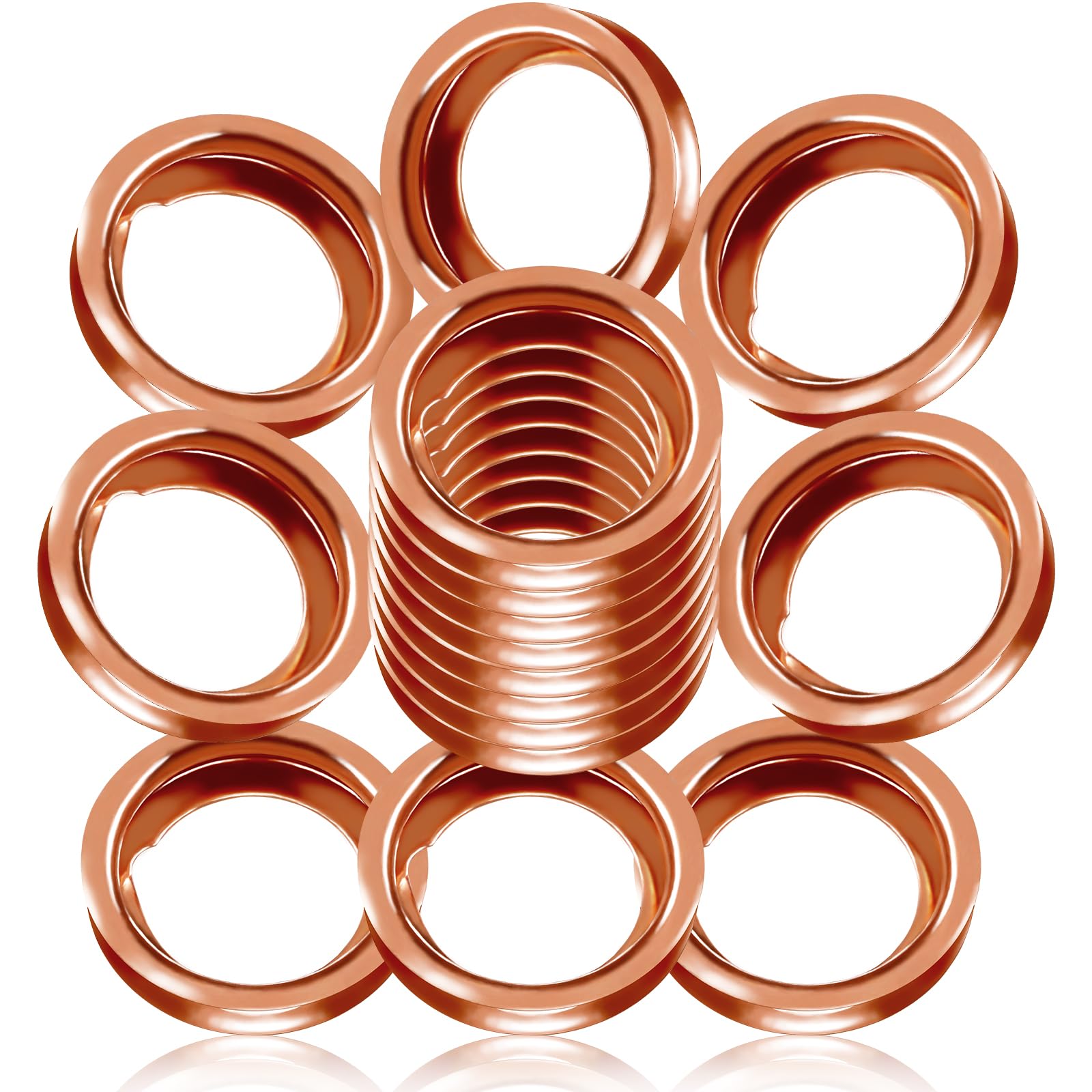24-Pcs Oil Drain Plug Gasket Washer- Copper M12 Crush Washer Oil Drain Plug- Premium Seal Replaces For Oem 11026-Ja00A Nissan &