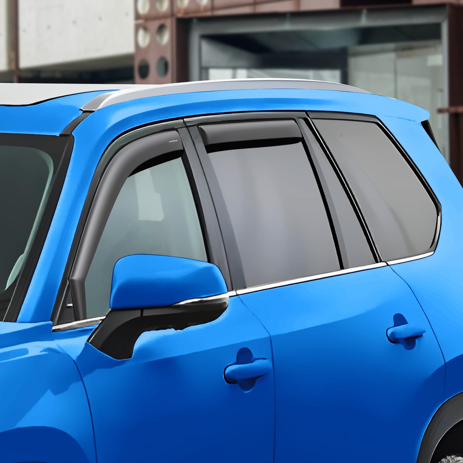 Goodyear Shatterproof Window Deflectors for Toyota Grand Highlander 2024-2025, Polycarbonate, Rain Guards, 4 pcs - GY007994