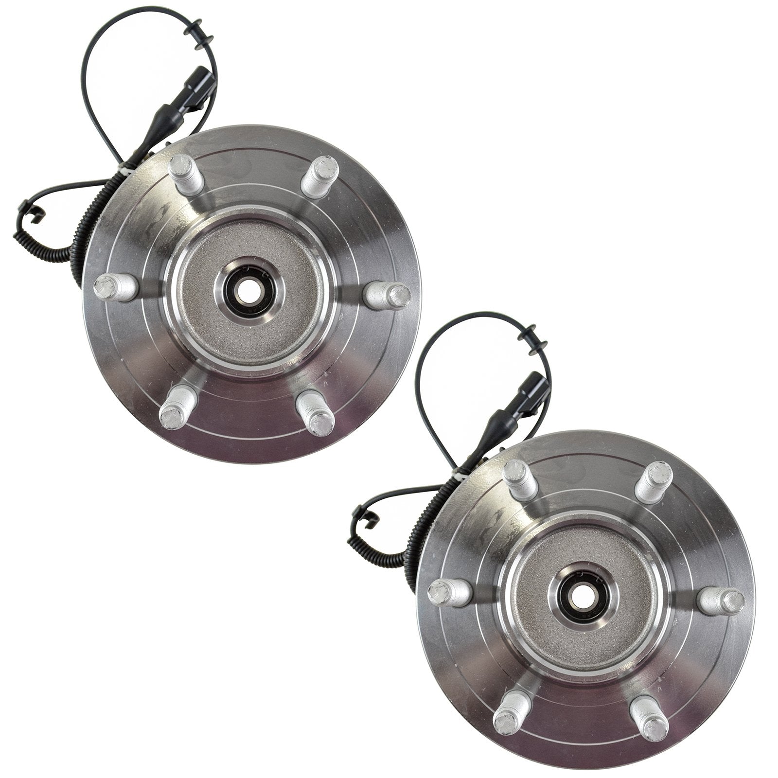 Trq Front Wheel Hub Bearings Assembly Set Compatible With 2005-2008 Ford F-150 2006-2008 Lincoln Mark Lt