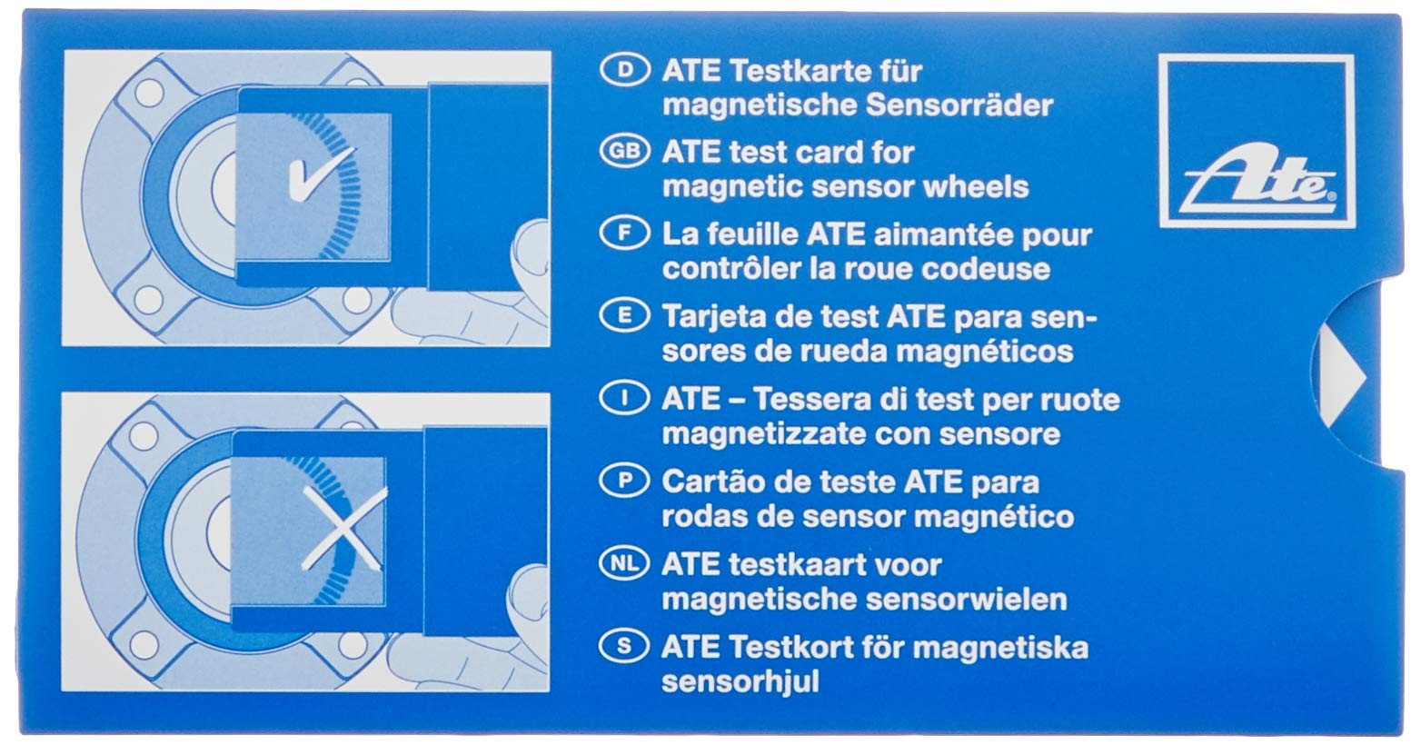 ATE 760130 ABS Test Card for Magnetic Sensor Wheels