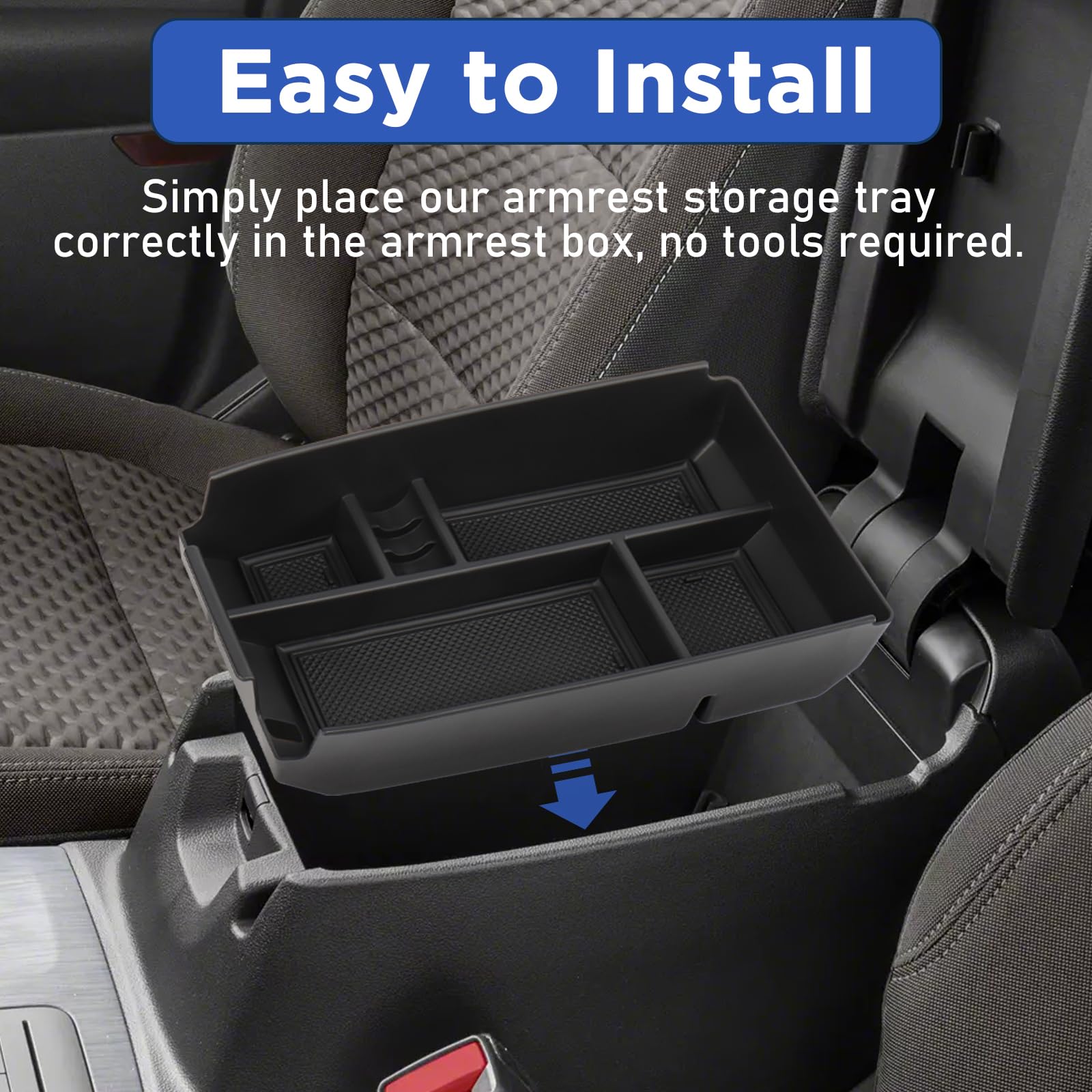 Carwiner 2 Pcs Center Console Organizer Compatible With Ford Escape Accessories 2020-2024 2025, Armrest Storage Box & Dash Organ