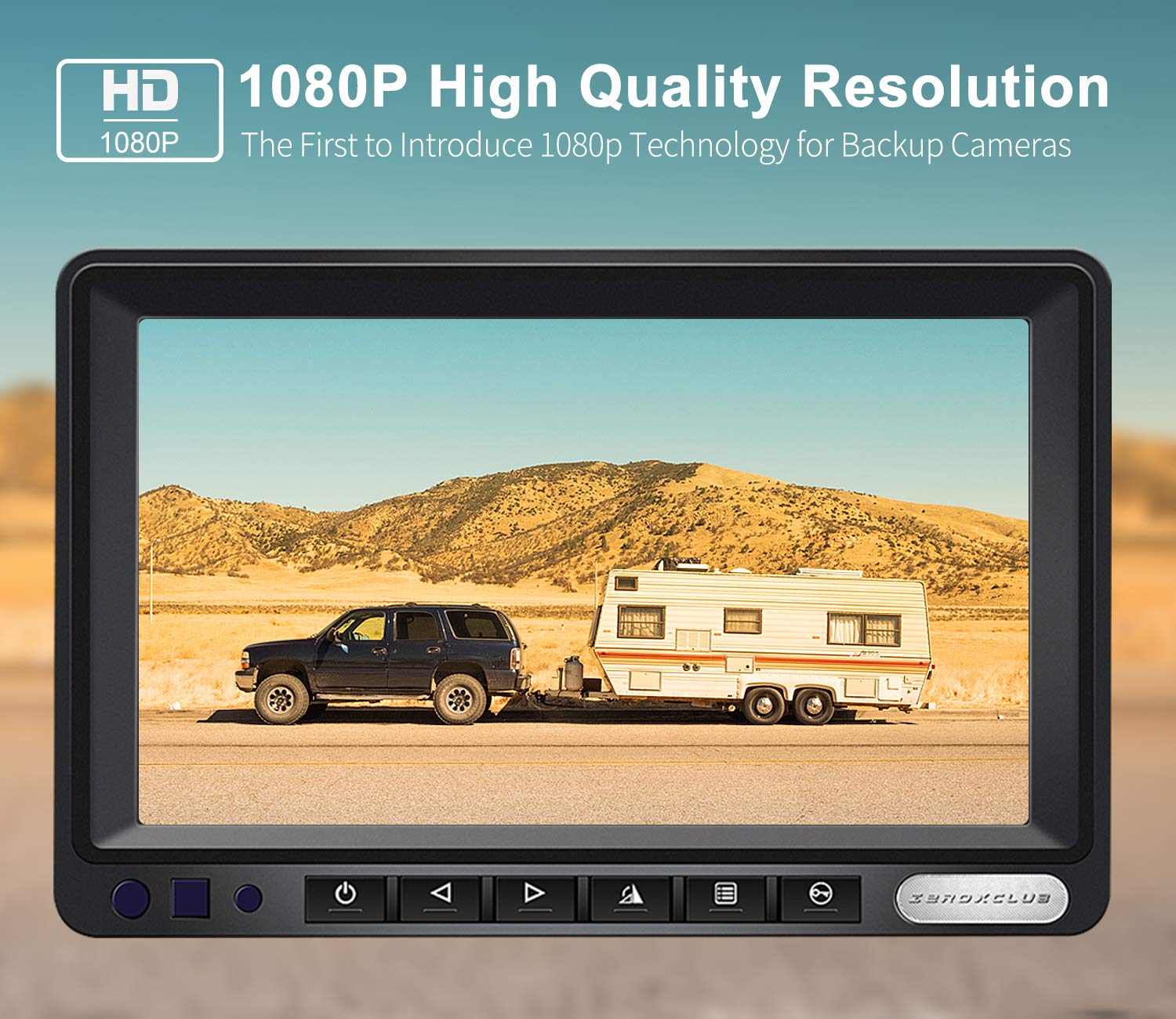Zeroxclub 1080P Fhd Digital Wireless Backup Camera System Kit For Rv/Truck/Trailer/Van/Bus,Night Vision,7Inch Hd Lcd Monitor,Ip6