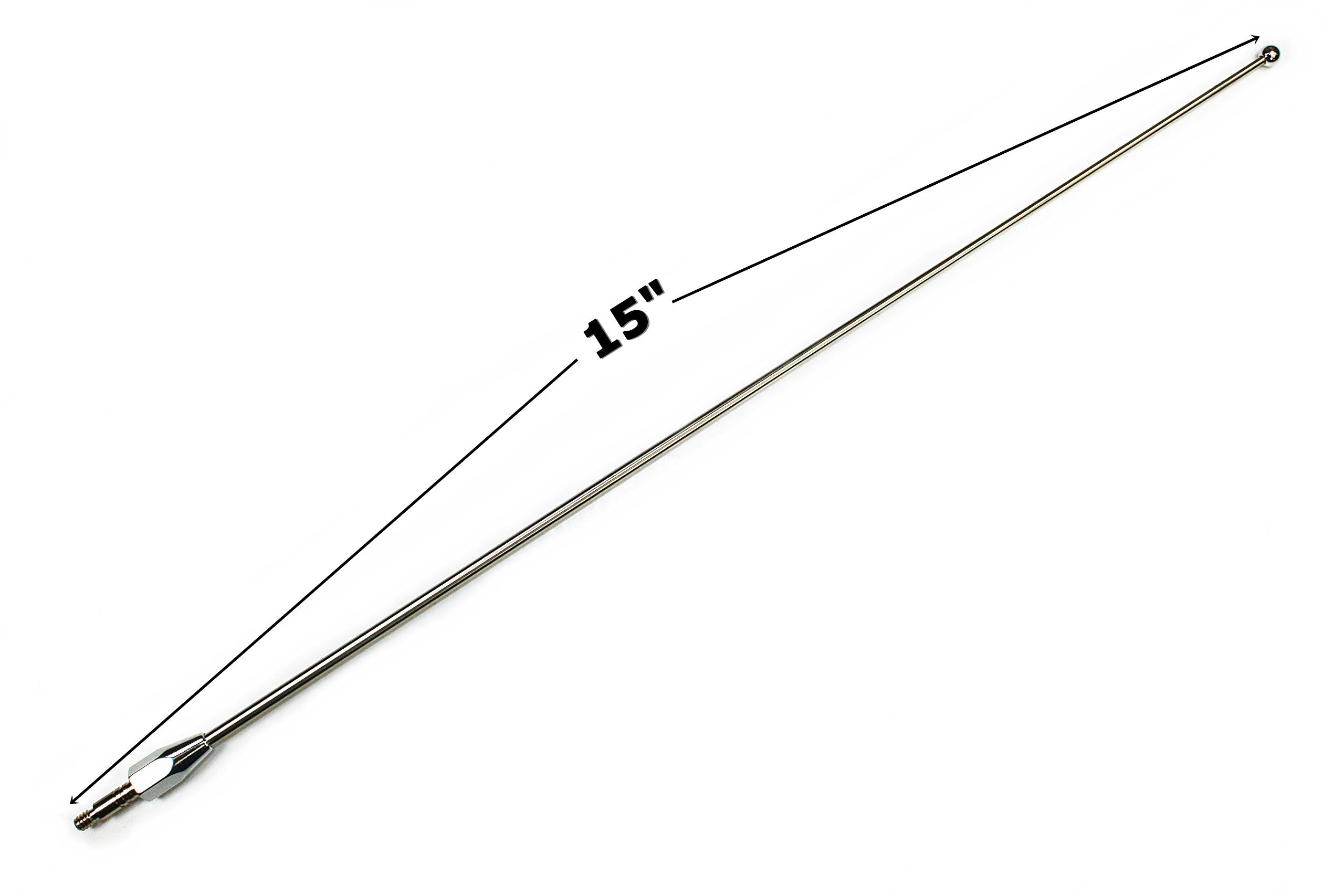 AntennaMastsRus 15 Inch Stainless Steel Antenna for F-Series & Dodge Ram (1980-2023) - Model A208-FD