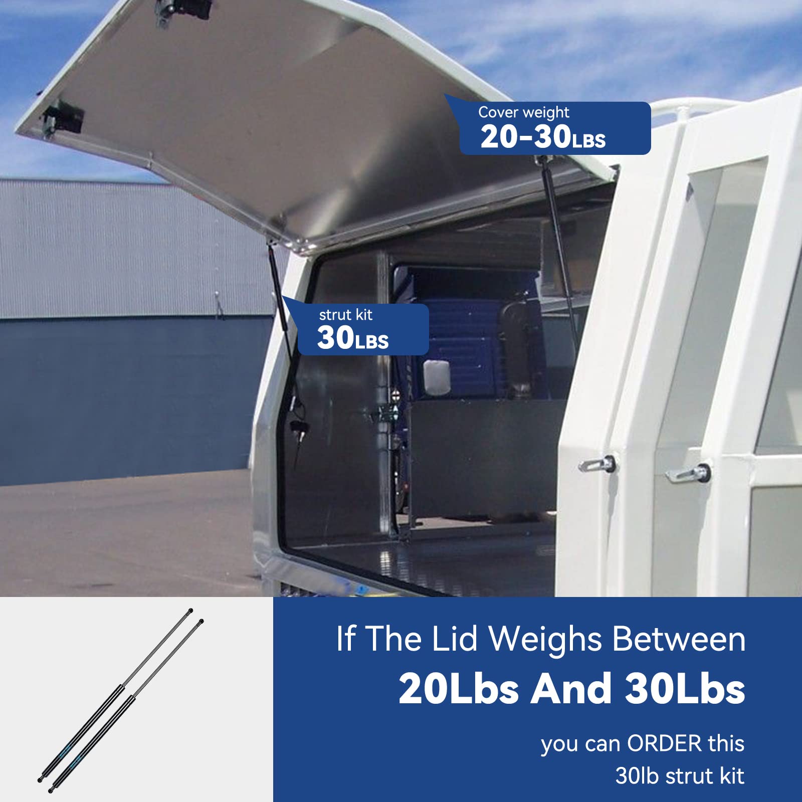 Arana Se280Pss30 28 Inch 30Lb Gas Spring Struts, 28   133N Shocks Lift Support For Truck Tonneau Cover Boat Motor Hatch Travel T