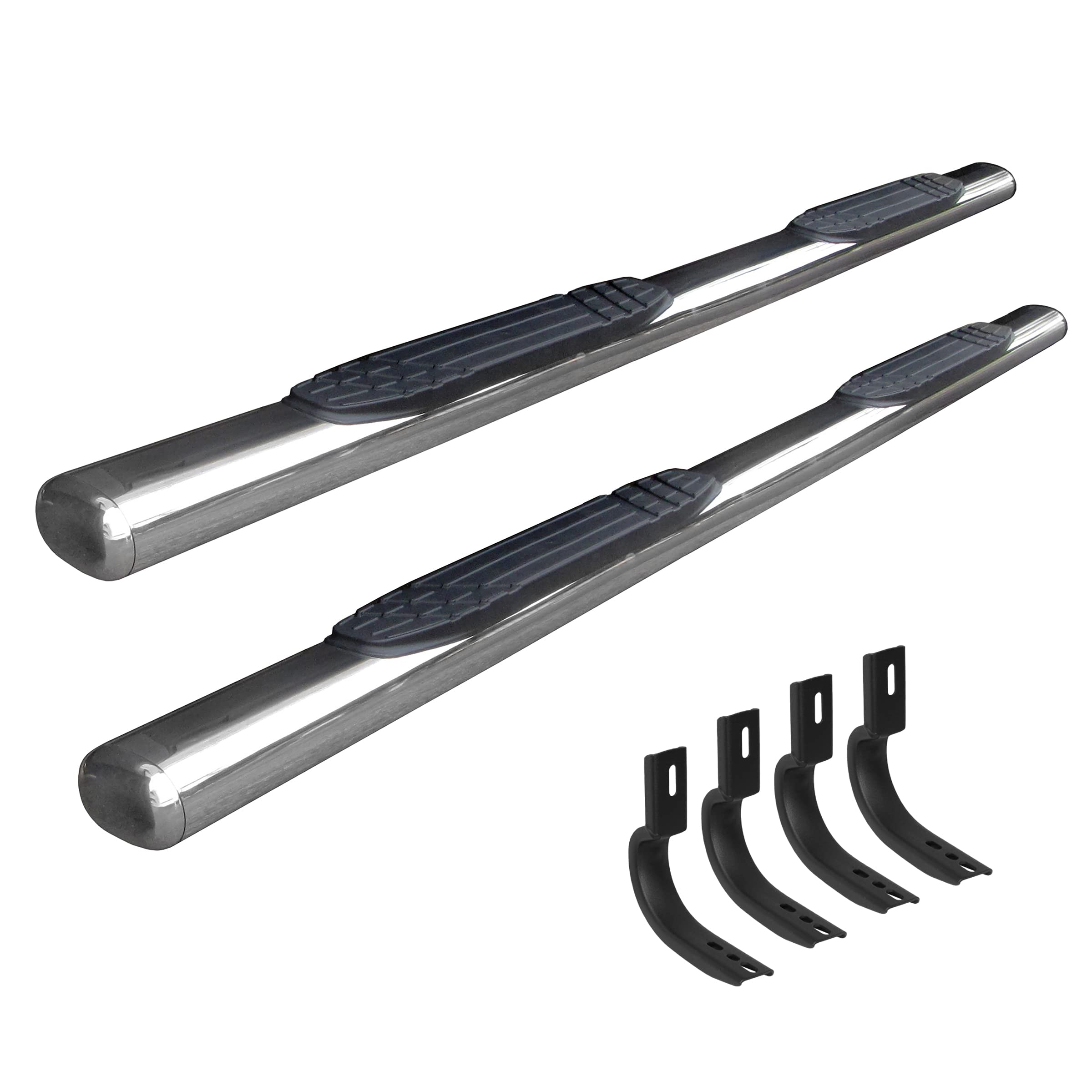 Go Rhino 104443587T 4' 1000 Series Side Steps With Mounting Brackets - Crew Max Only For Toyota 22-24 Tundra (Crew Cab Pickup)