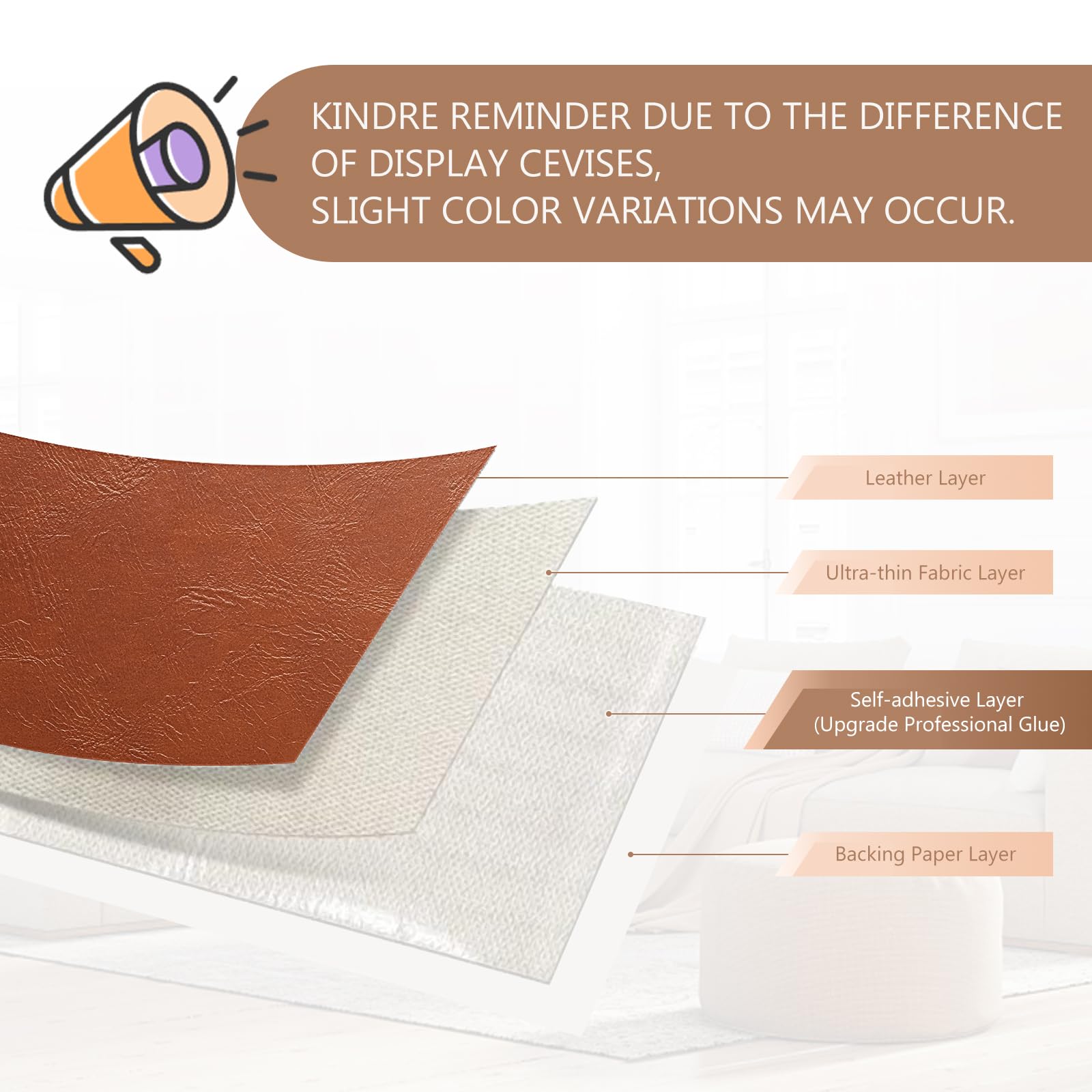 Oaz Leather Repair Patch Self Adhesive, 16X31.5 Inch Leather Repair Kit For Furniture, Leather Repair Tape For Car Seat, Sofa, C