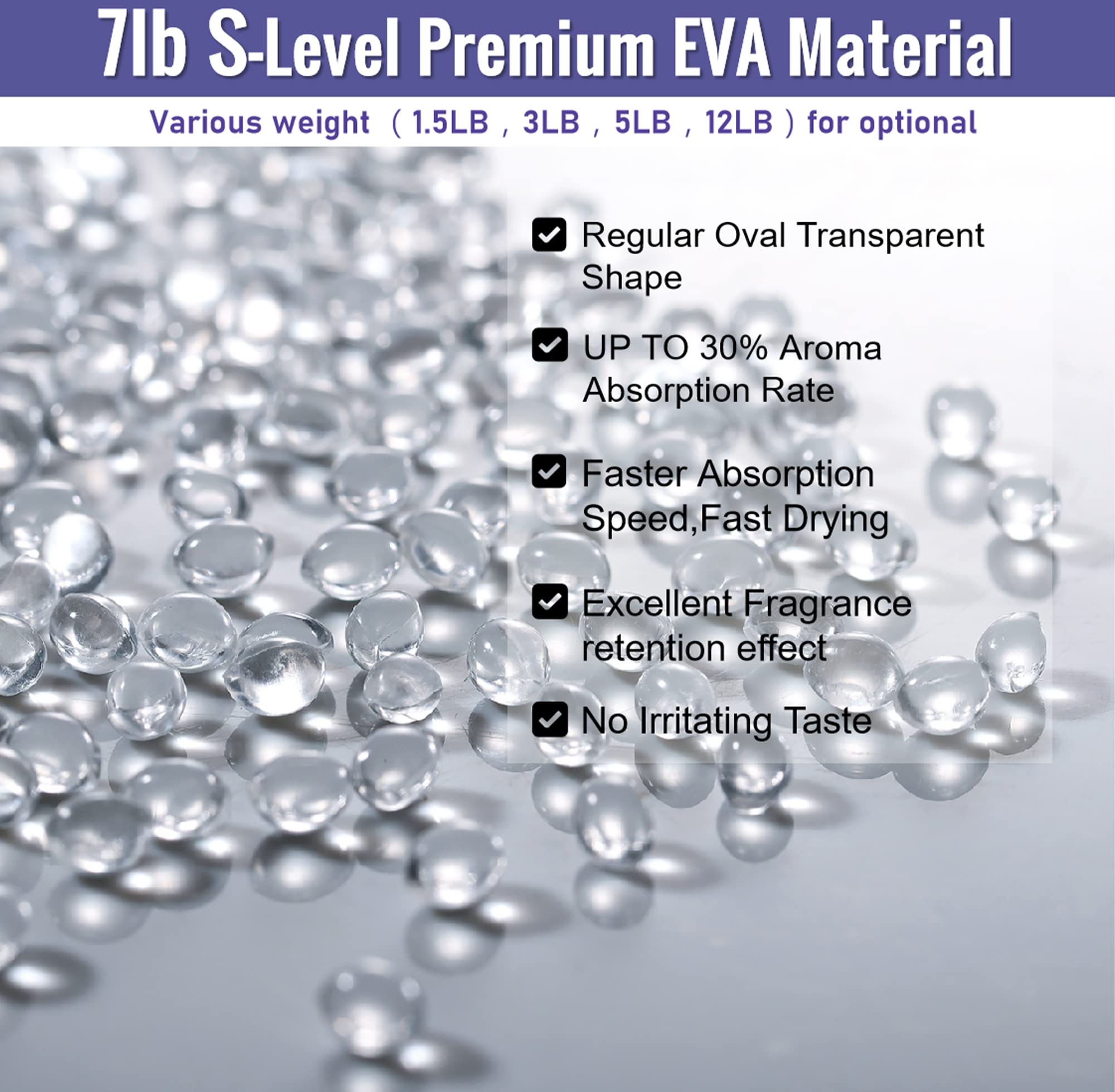 Mubyok 7Lb Premium Unscented Aroma Beads For Car Freshies Diy Eva Beads Freshie Beads Bulk Freshie Supplies
