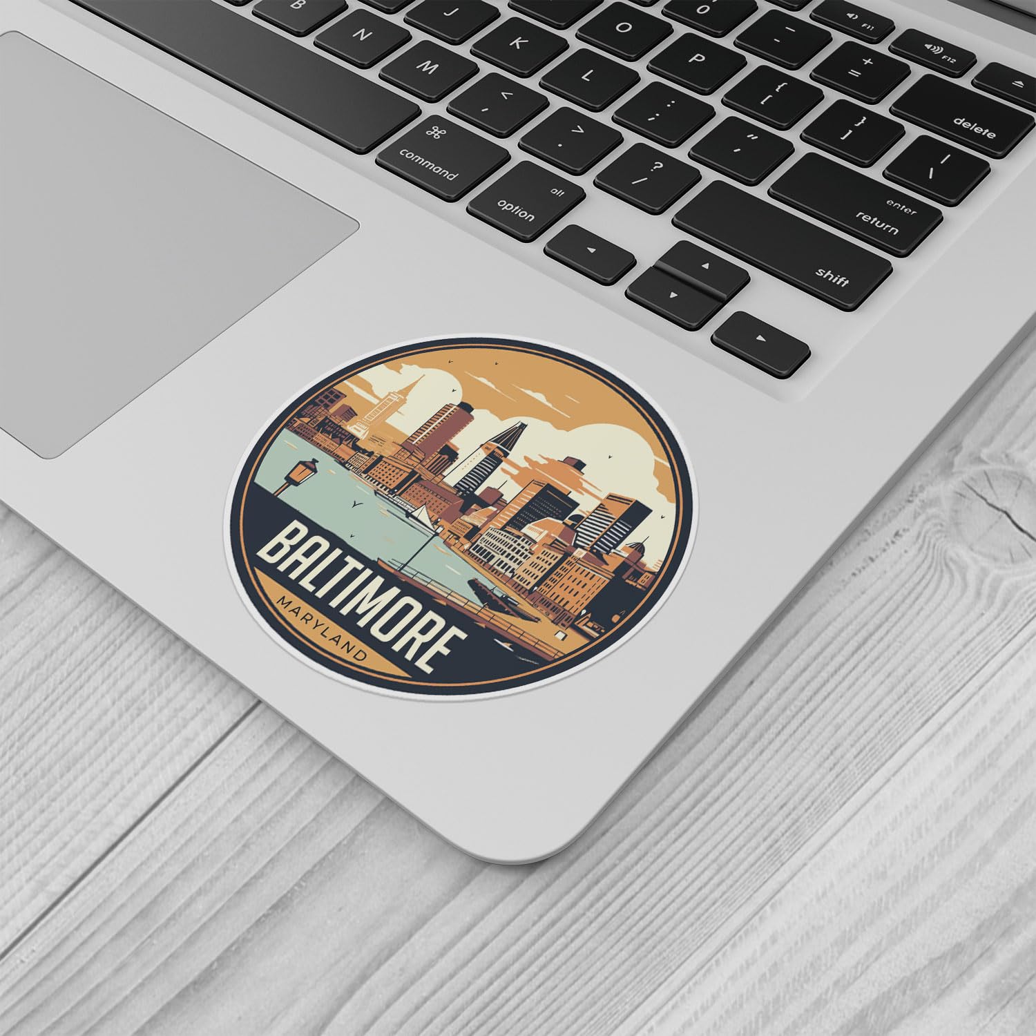 Baltimore City Sticker - Waterproof Vinyl Decal for Car Bumper, Laptop, Water Bottle, Wall, and Window, Size - 3'' Longer Side
