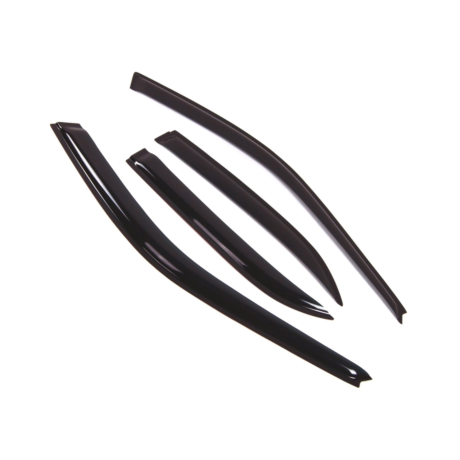 Tuningpros Window Visor Compatible With 1992-1995 Honda Civic Sedan, Dgwv2-218 Outside Mount Deflector Rain Guard Dark Smoke, 4