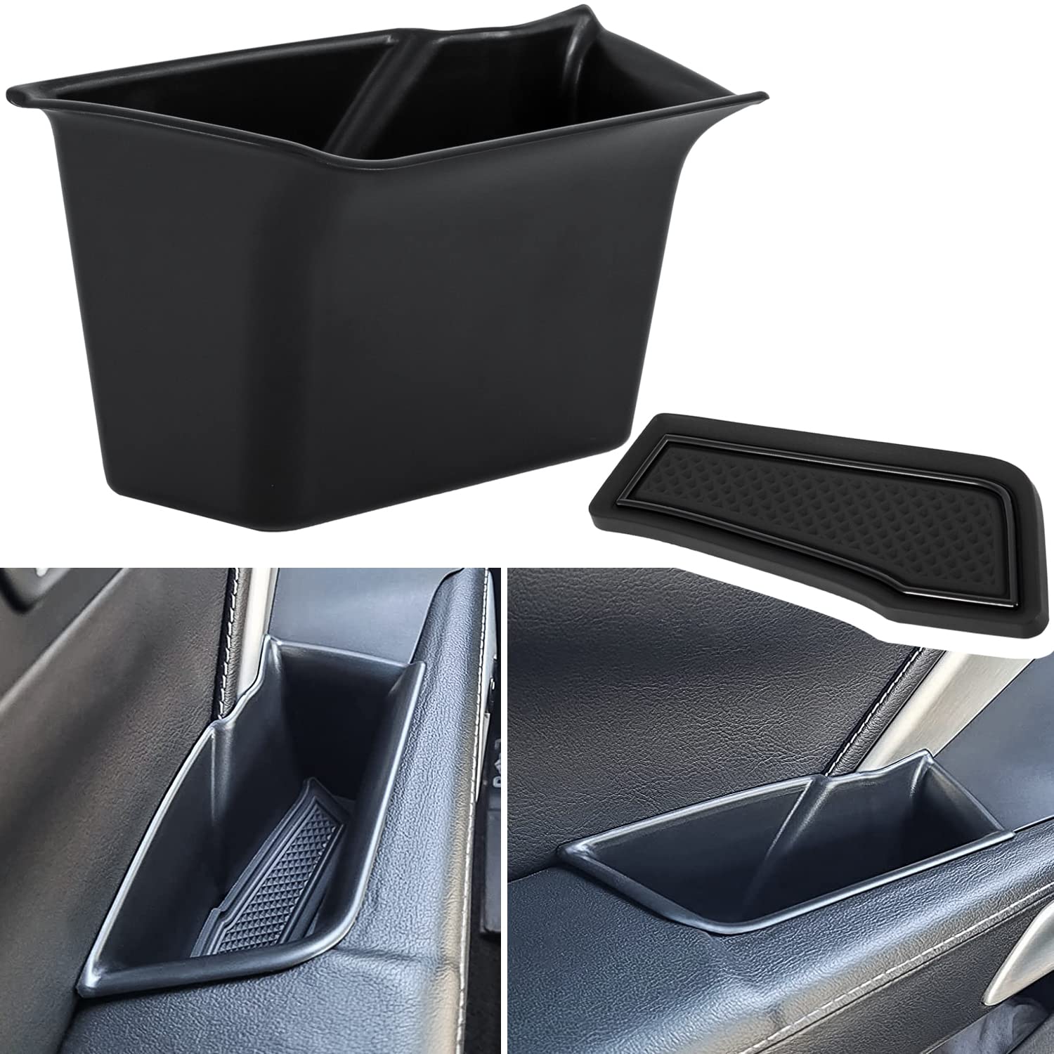 Inner Door Armrest Storage Box Tray For Chevrolet Corvette C7 Z06 Z51 Zr1 Stingray Grand Sport 2014 2015 2016 2017 2018 2019 Int