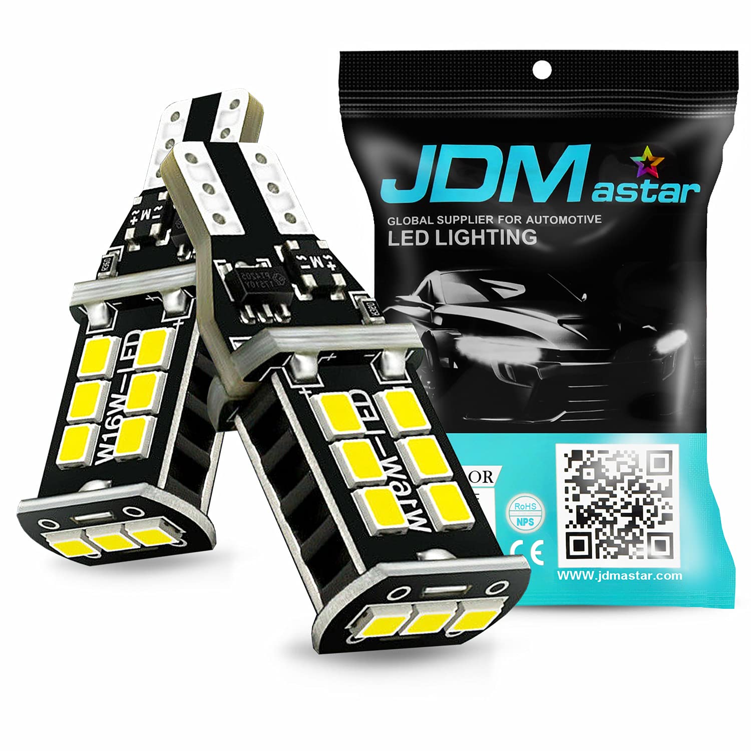 Jdm Astar Super Bright Error Free 921 912 3035 Chips White Led Bulbs For Backup Reverse Lights