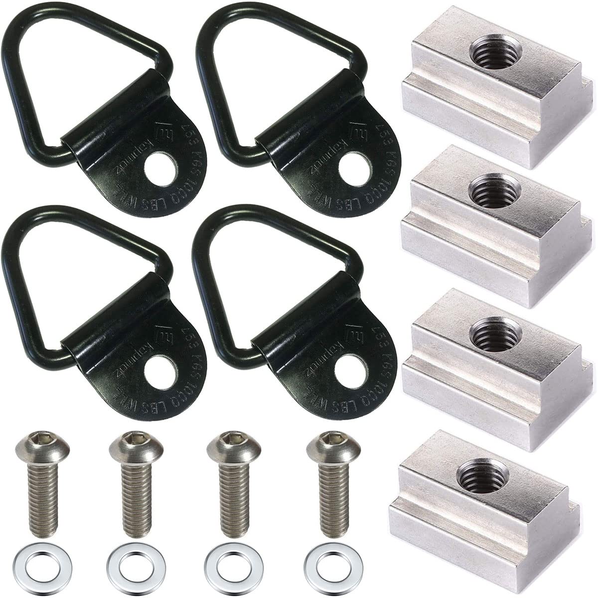 Bed Rail Accessories For Toyota Tacoma Bed Cleats Tie Down Anchors Rings T Slot Nuts For Tundra Deck Rail Pick Up Cargo Bolt On