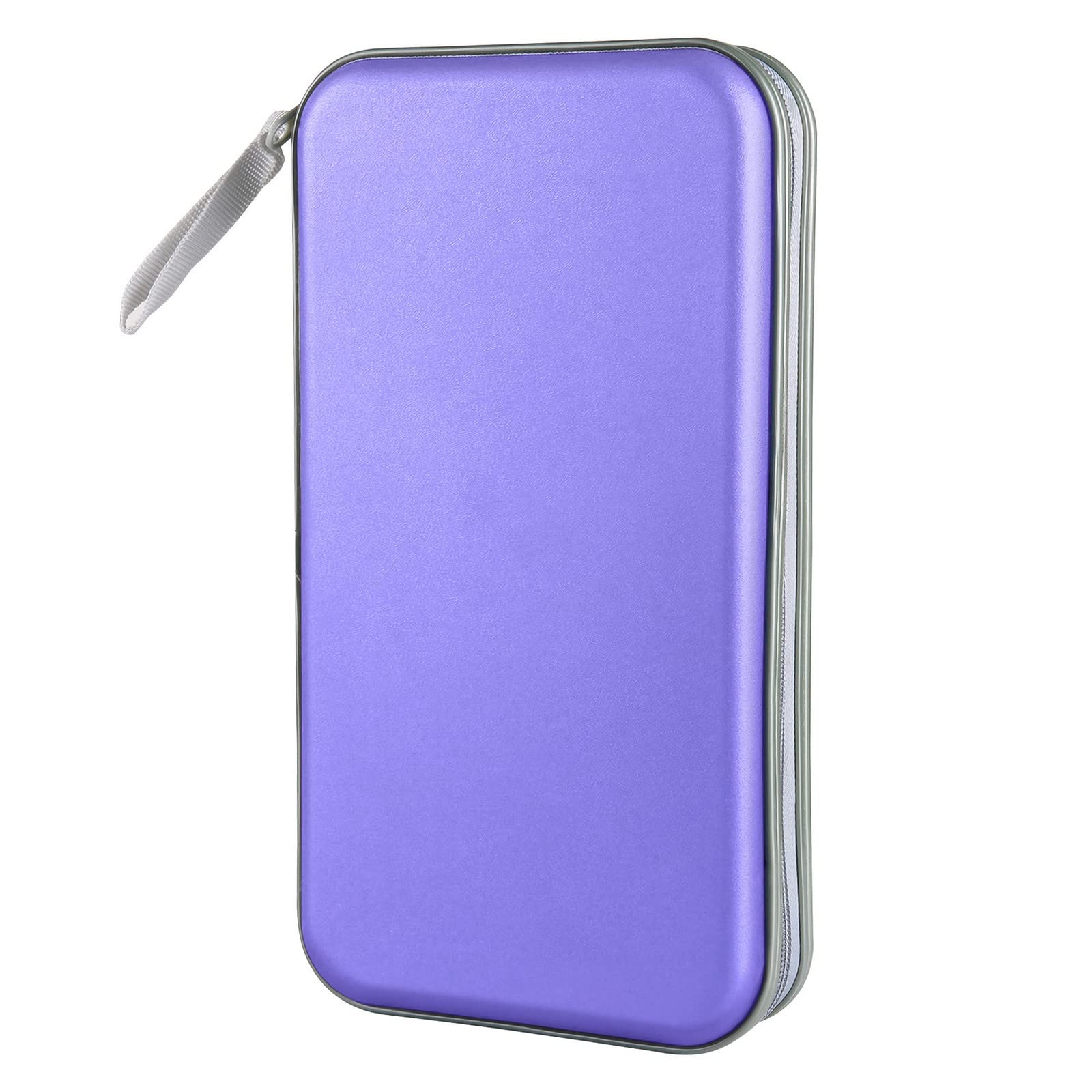 Cd Case, Siveit Dvd Case Holder 96 Capacity Hard Plastic Cd Dvd Disc Cases Storage Binder Wallet For Car Home Office Travel (Lav