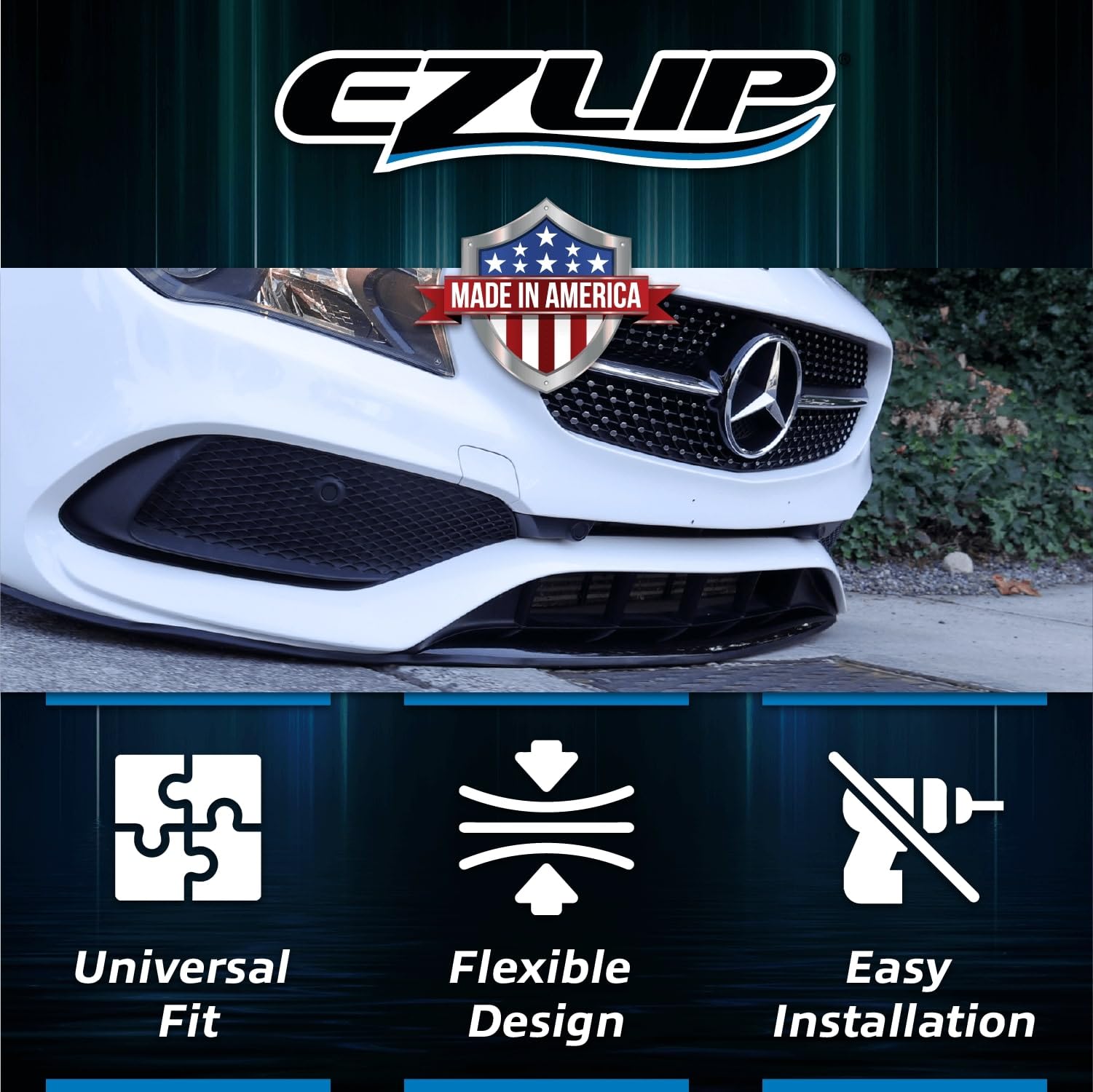 EZ Lip - Original Scrape Guard Universal Fit Front Bumper Armor Skid Plate 8.0 Ft