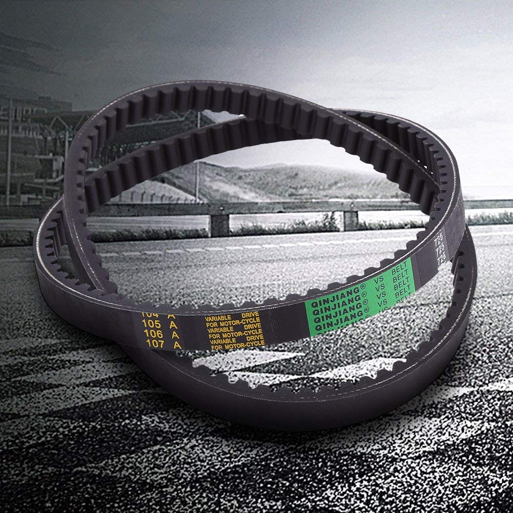 Estink Go Kart Drive Belt Pack of 2, Rubber Clutch Belt Replacement for Hammerhead 80T & TrailMaster Mid XRX, Black