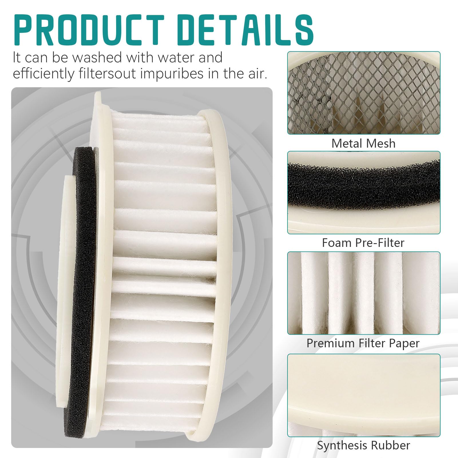 Sollon 4Tr-14451-00 Air Filter Replacement For Yamaha V-Star 650 Xvs650 Custom Drag Star 650 Xvs650A Classic Xvs650At Silverado