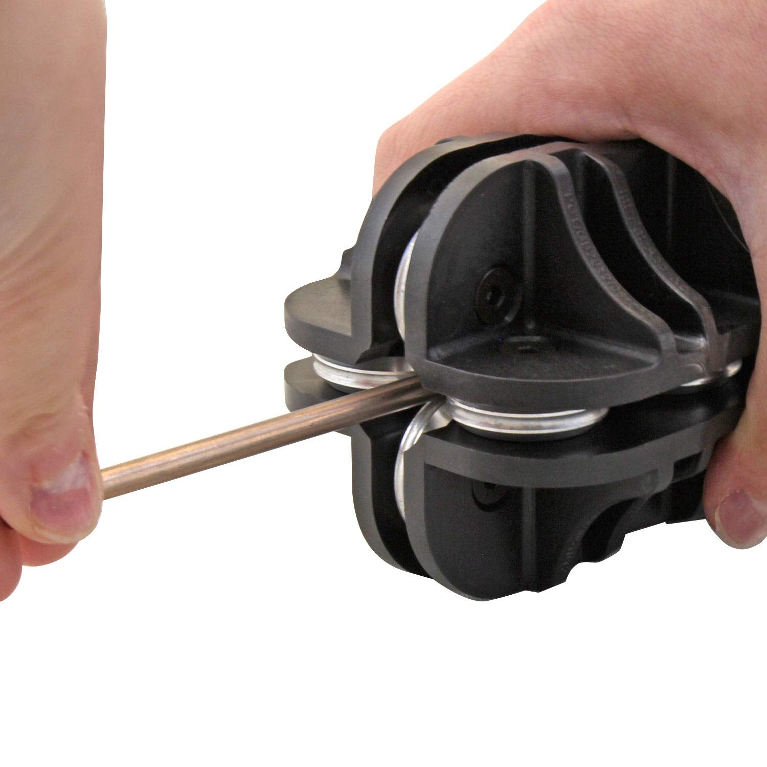 4LIFETIMELINES Handheld Tubing Straightener, 3/16 Inch, Stainless Steel, Black, Model LTTSHH316 for Brake & Fuel Lines