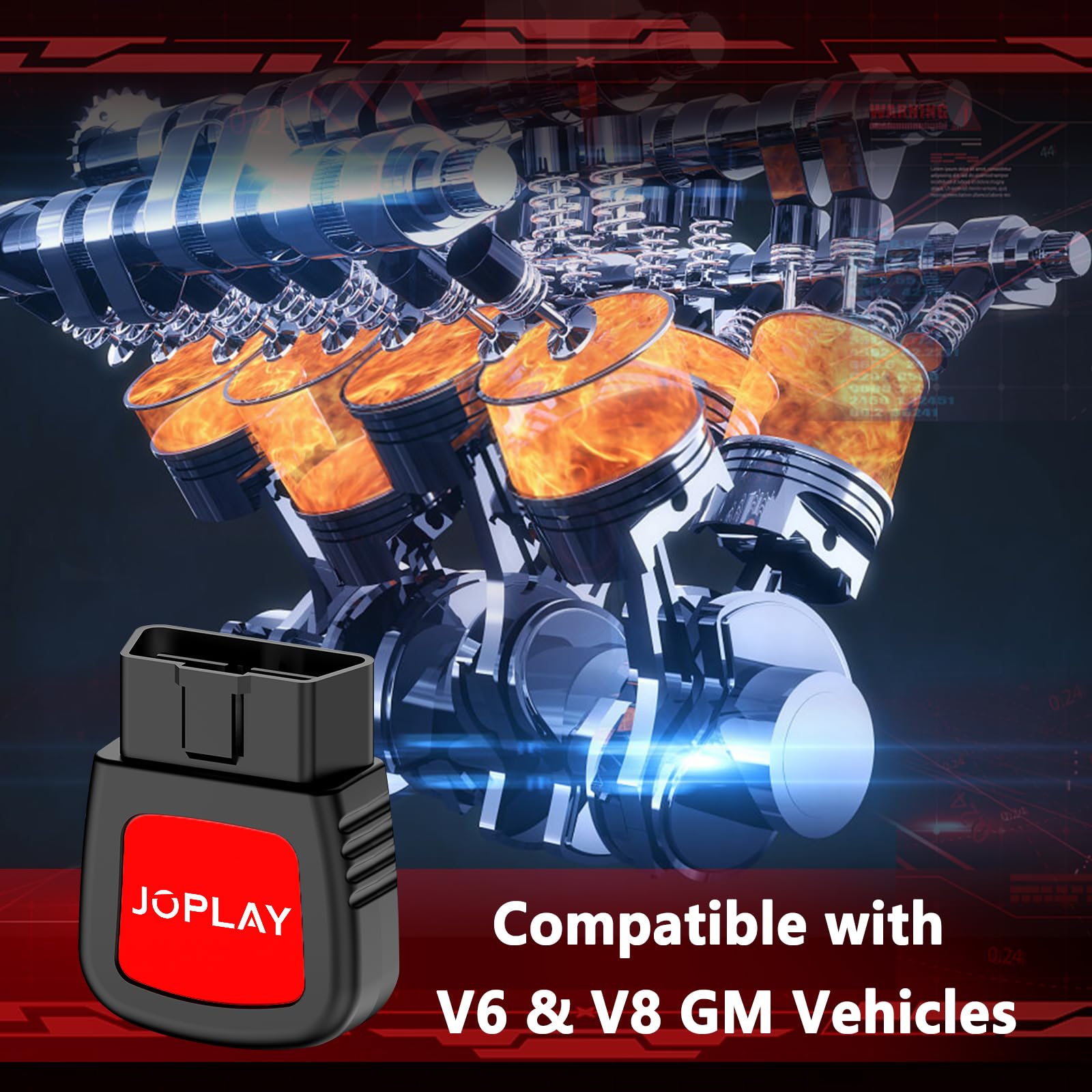 Joplay AFM/DFM Disabler for GM V6 & V8 Motors, Plastic, Red, Model J5701
