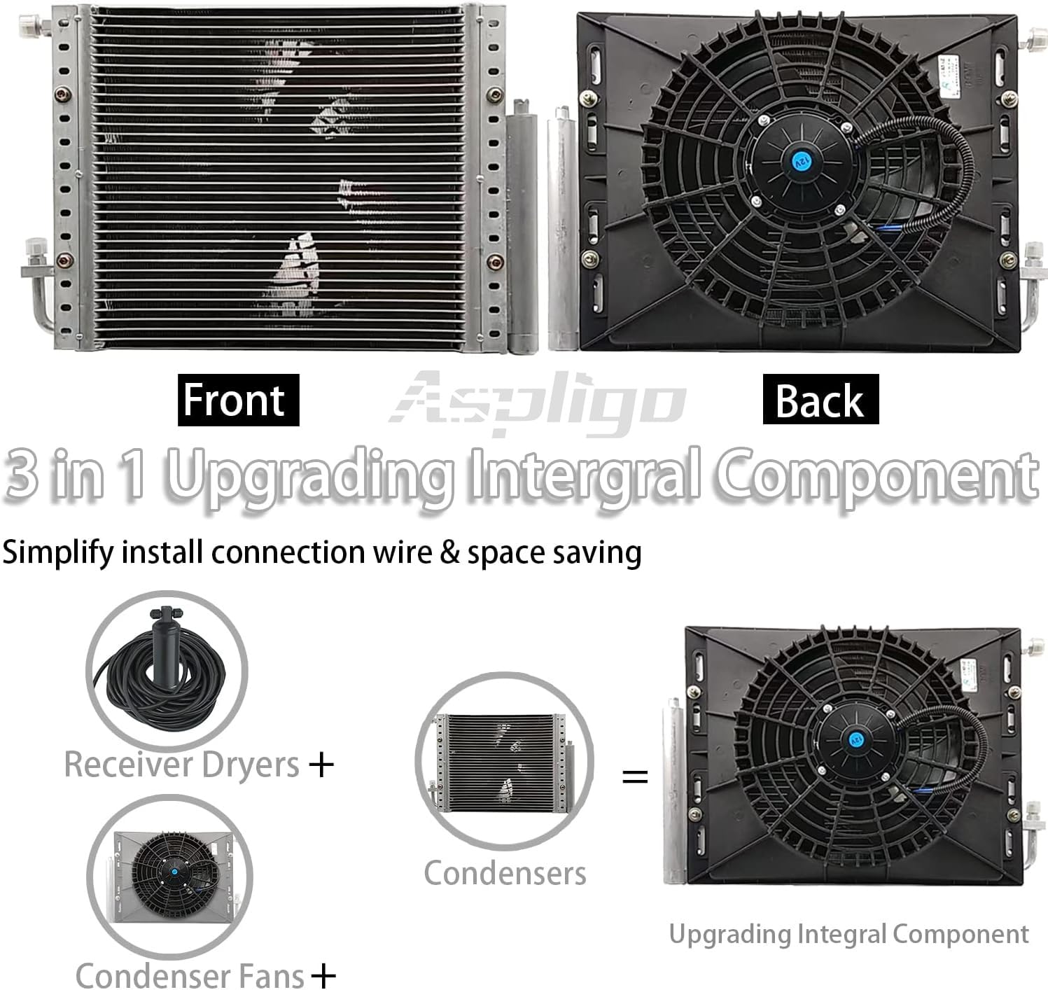 Gouku 12 V Universal A/C Kit System,New Energy 100% Electric Rv Truck Camper Van Automotive Under Dash Air Conditioner 10000 Btu For Truck, Semi Trucks, Rv,Van Ac